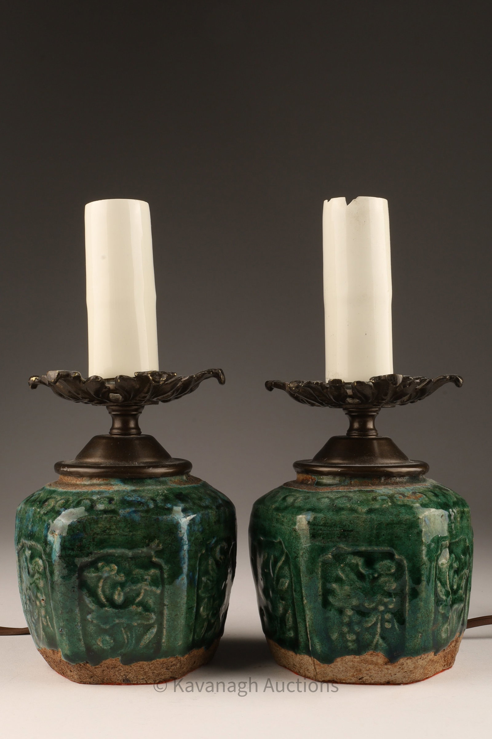 Pair Chinese Converted Vases / Ginger Jars Lamps (1 of 5)