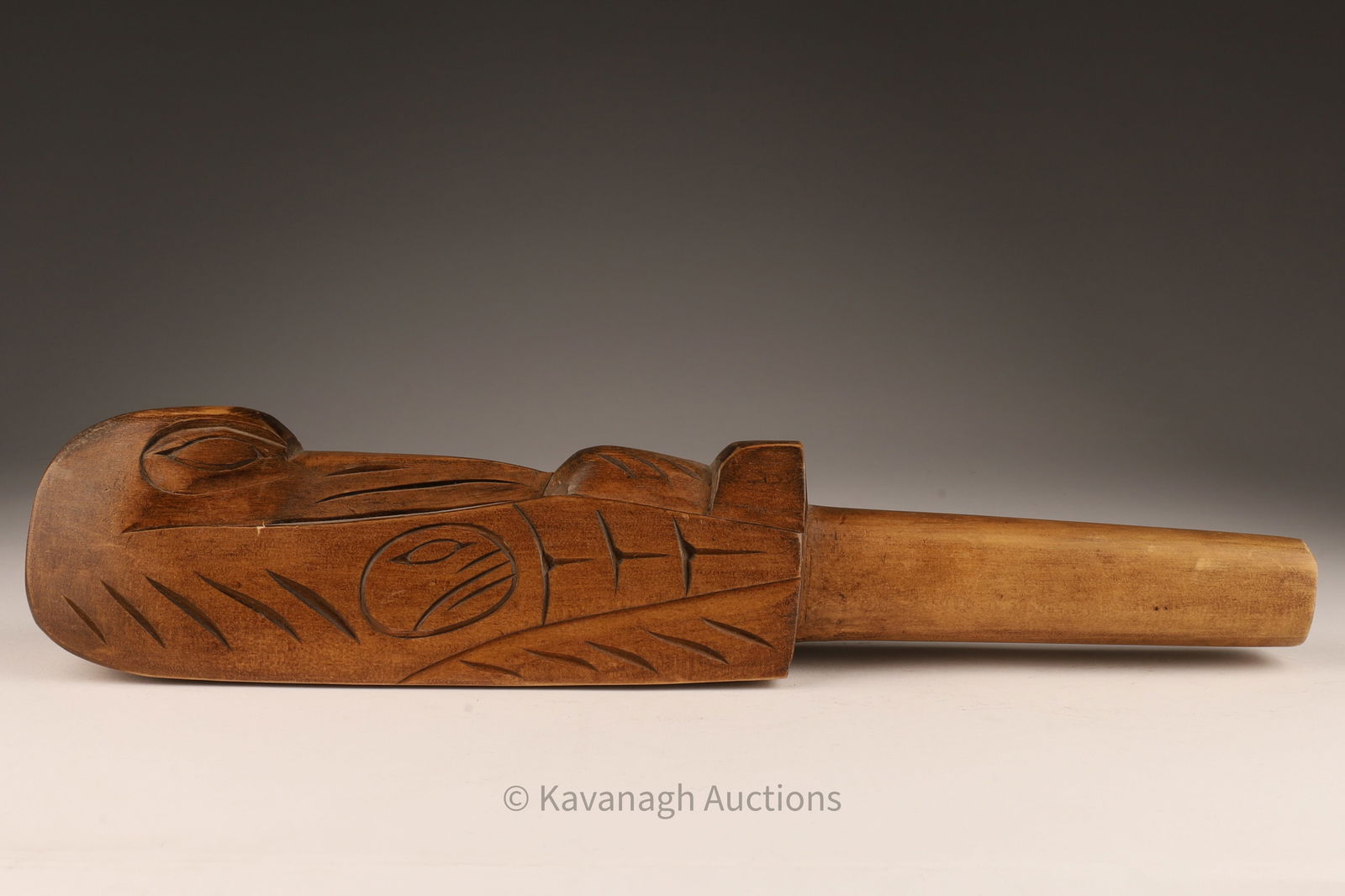 Northwest Coast Carved Talking Stick Jim Yelton (1 of 5)