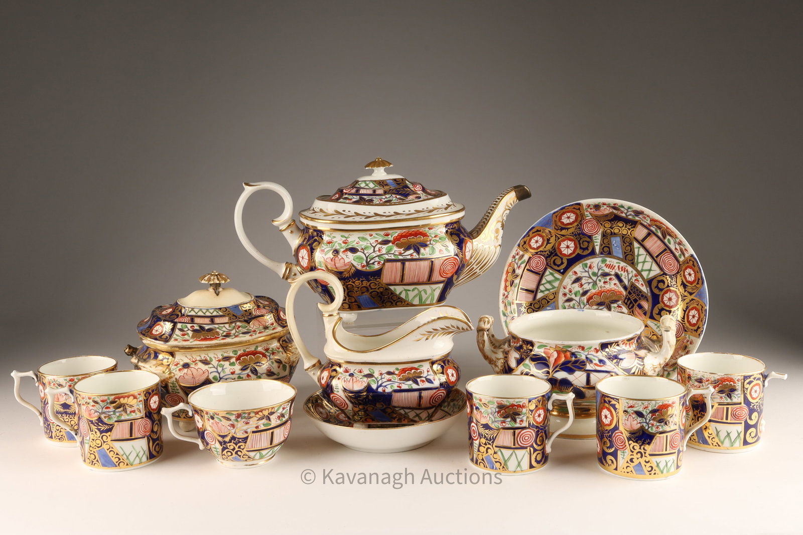 18th / 19th C Royal Crown Derby Imari Tea Service (1 of 13)