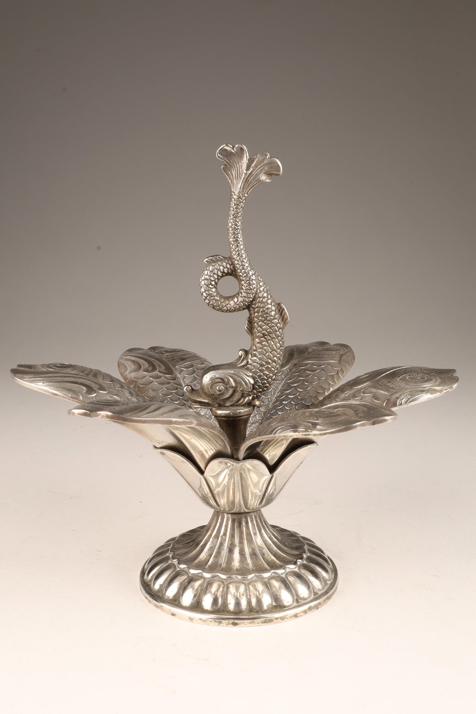 Christofle Fleuron Dolphin Fish Caviar Spoon Set (1 of 4)