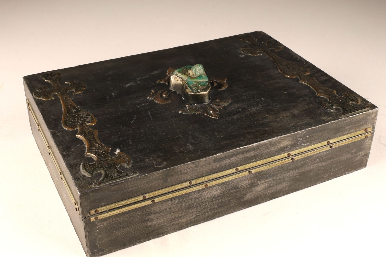 French Pewter Trinket Box Marked Van Haelen (1 of 6)