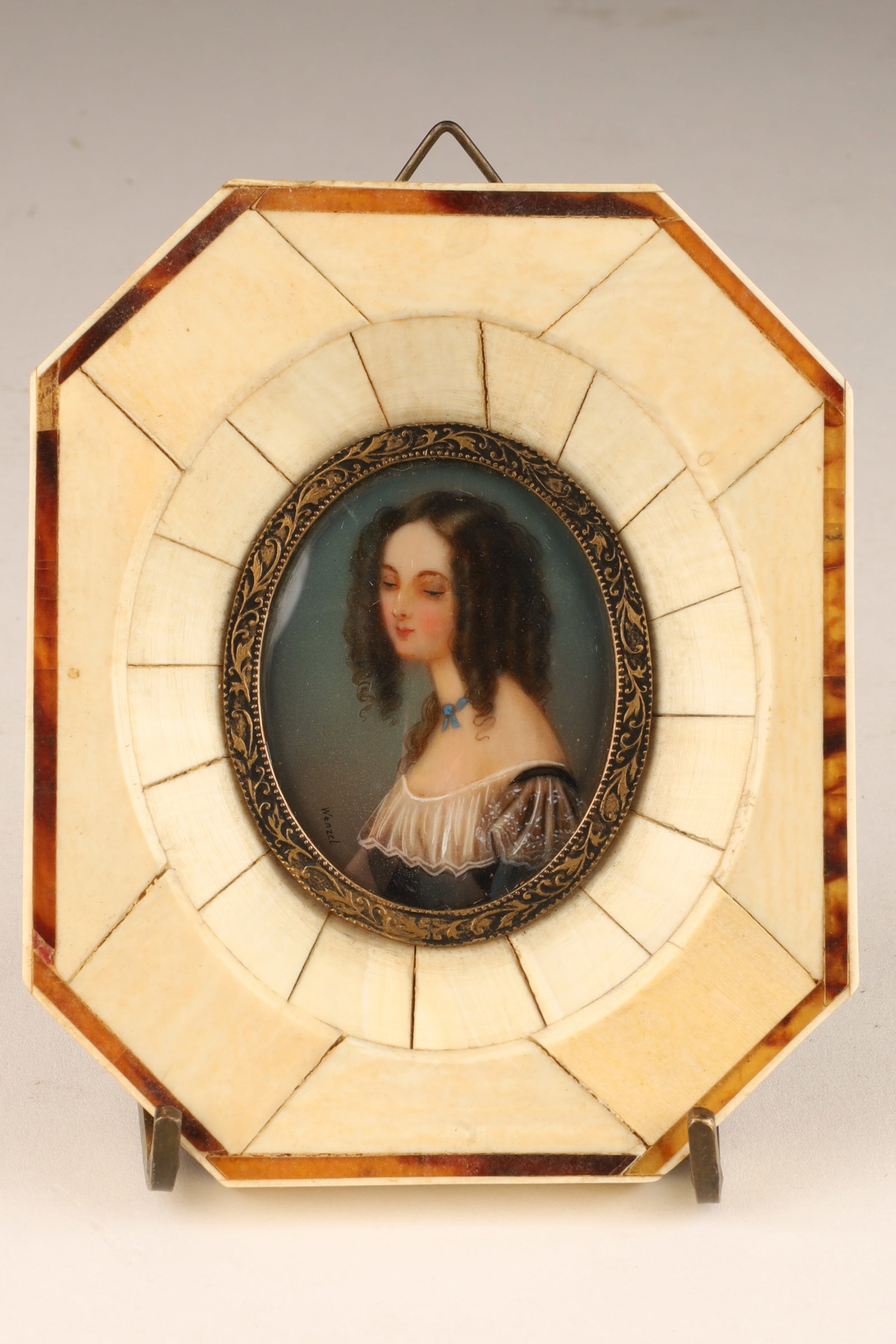 Wenzel Kraus Miniature Painting Portrait of a Lady (1 of 6)