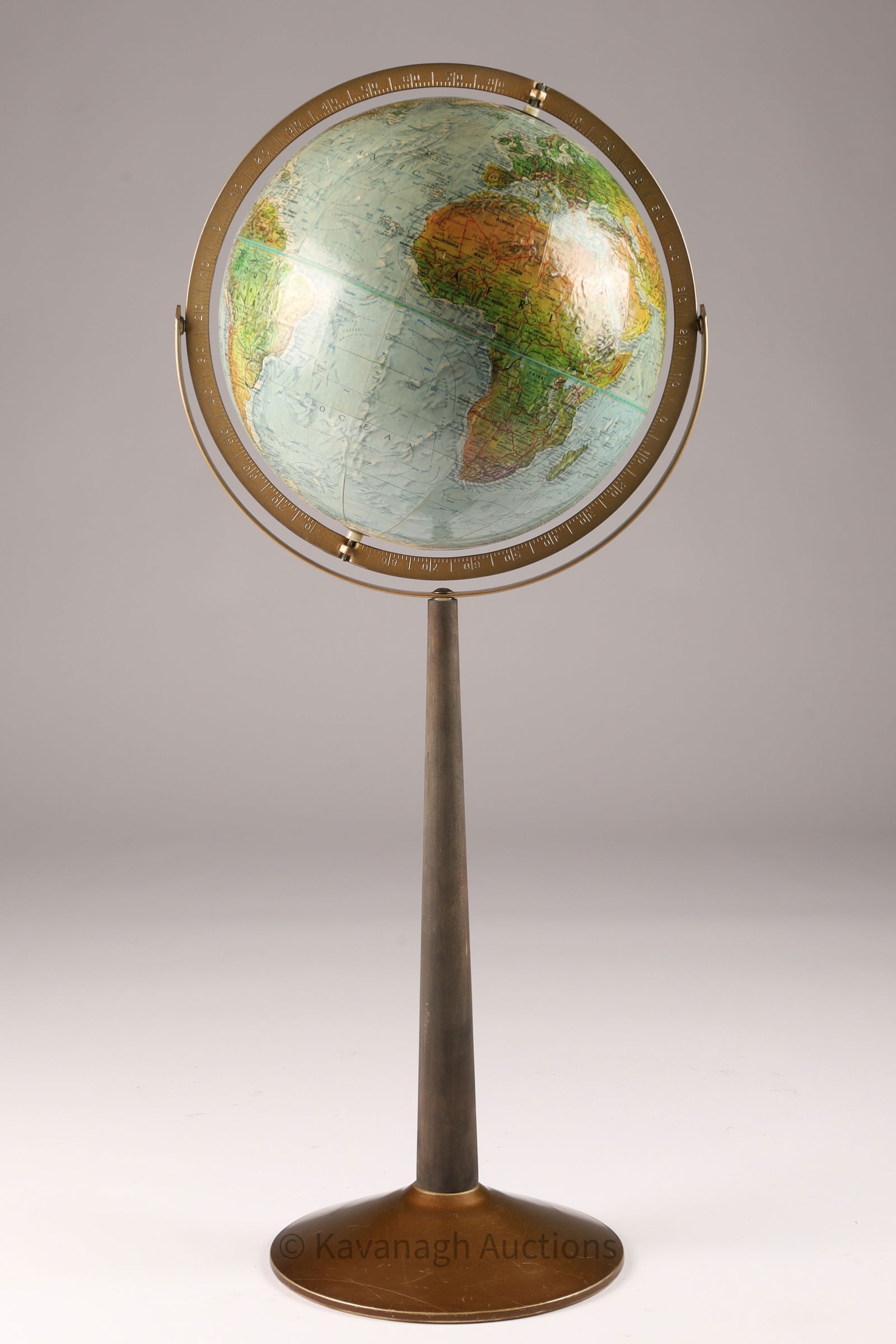 Mid Century Replogle Floor Terrestrial Globe Stand (1 of 5)