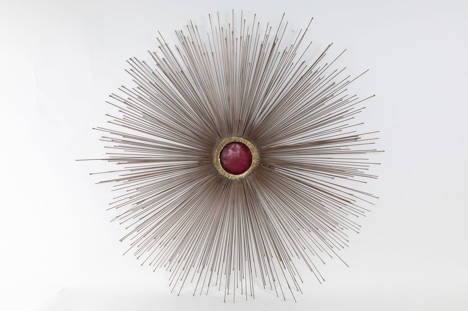 Mid Century Brutalist Wall Art Enamel Sunburst (1 of 6)