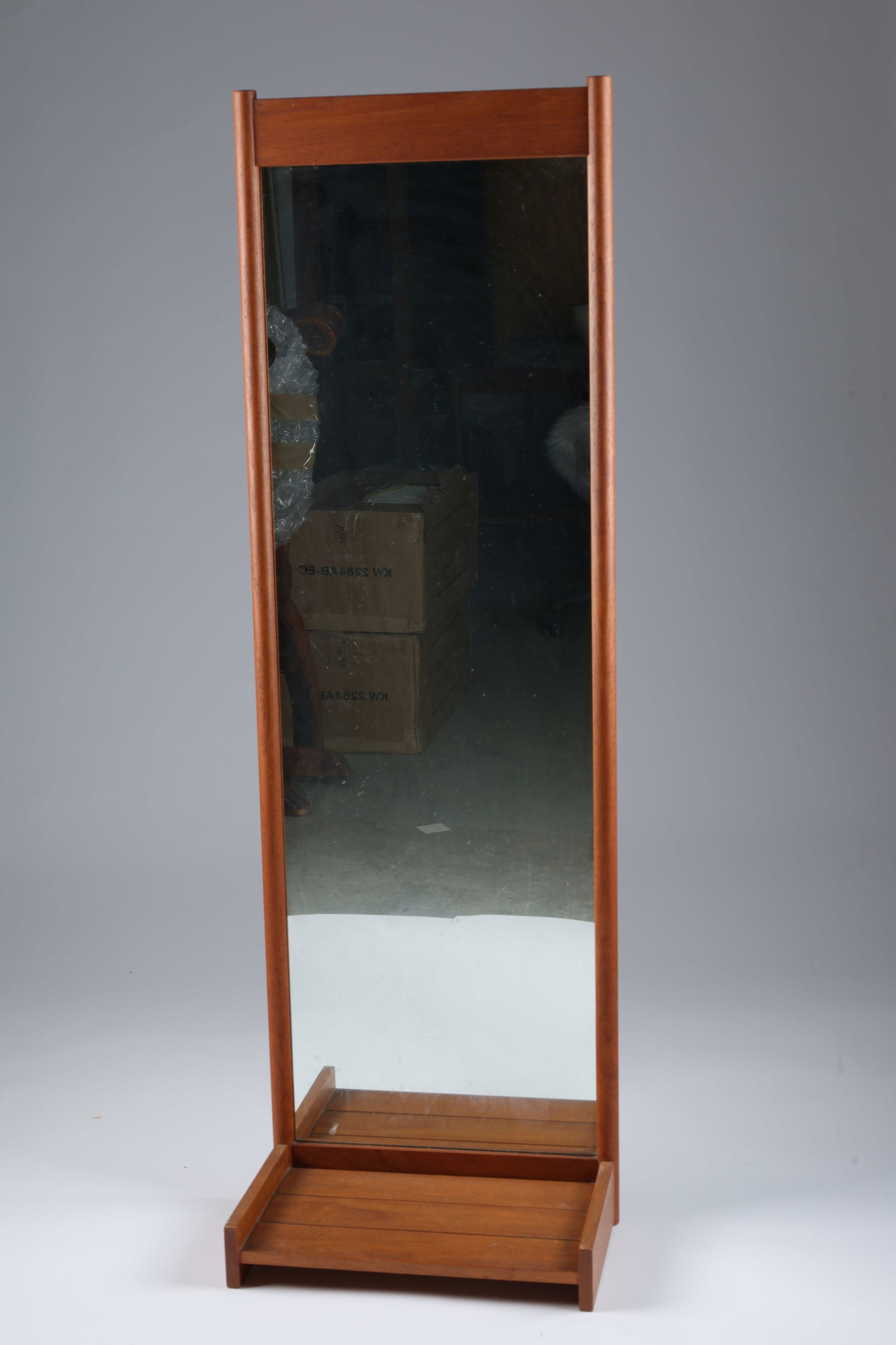Mid Century Modern Swedish Teak Mirror with Shelf (1 of 6)