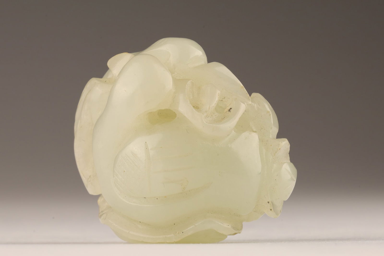 Antique Chinese Jade Pair of Birds on Lily Pad (1 of 9)