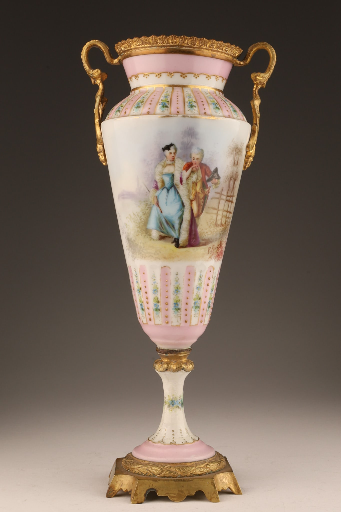 Antique French Sevres Porcelain Gilt Bronze Vase (1 of 14)
