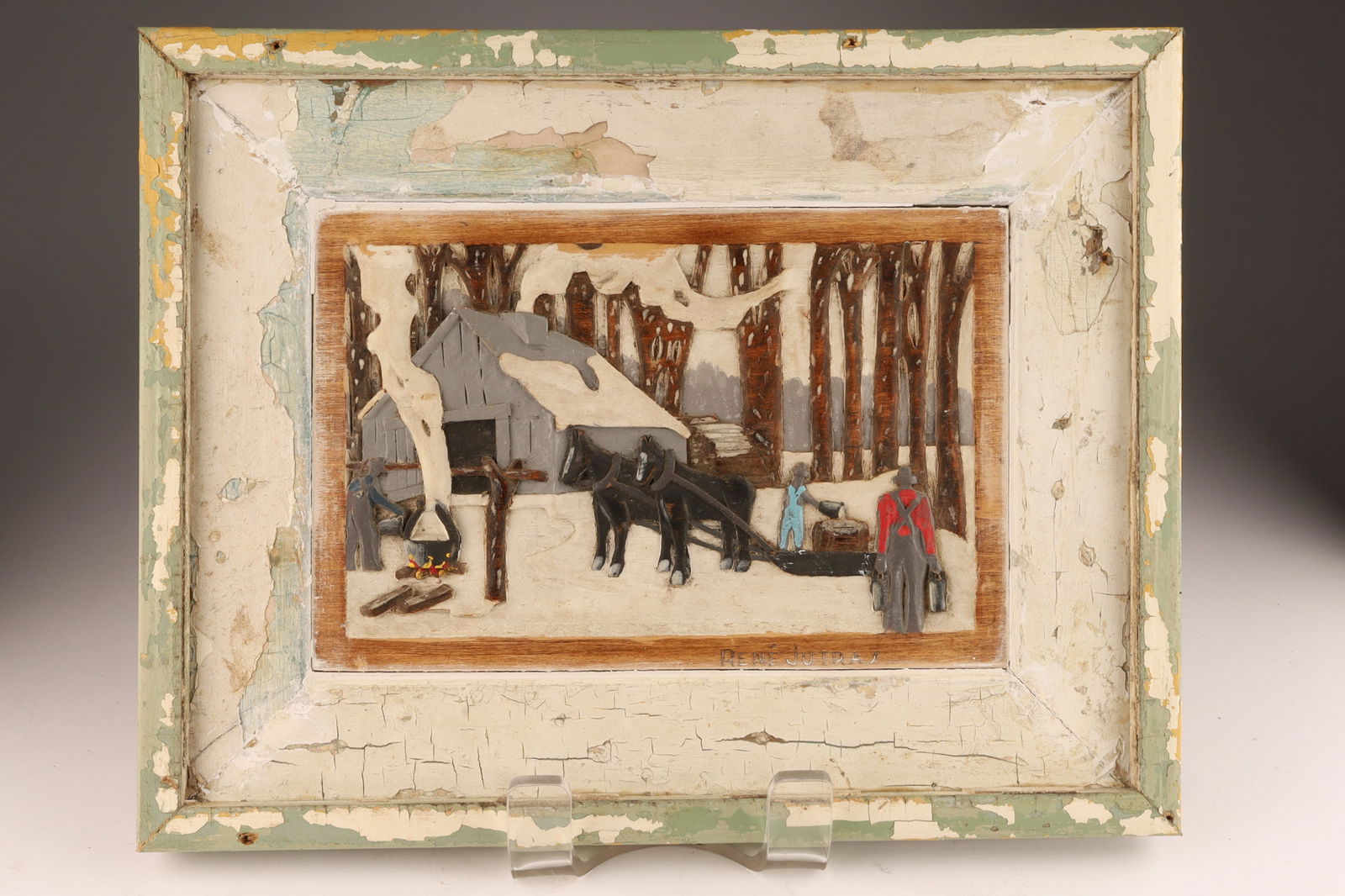 Quebec Folk Art Rene Jutras Sugar Shack Landscape (1 of 7)