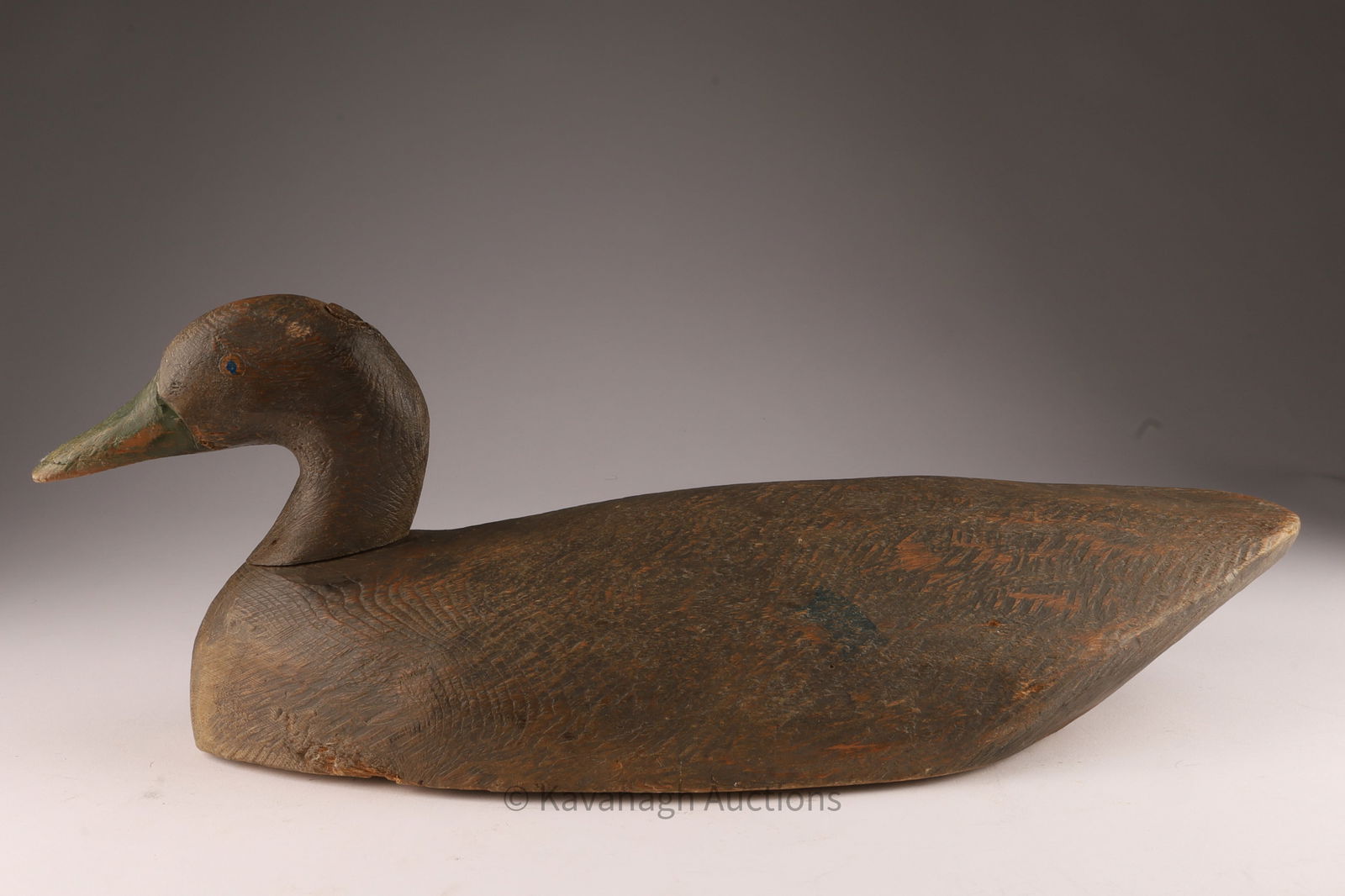 1930s Maritime Carved Black Duck Decoy (1 of 6)