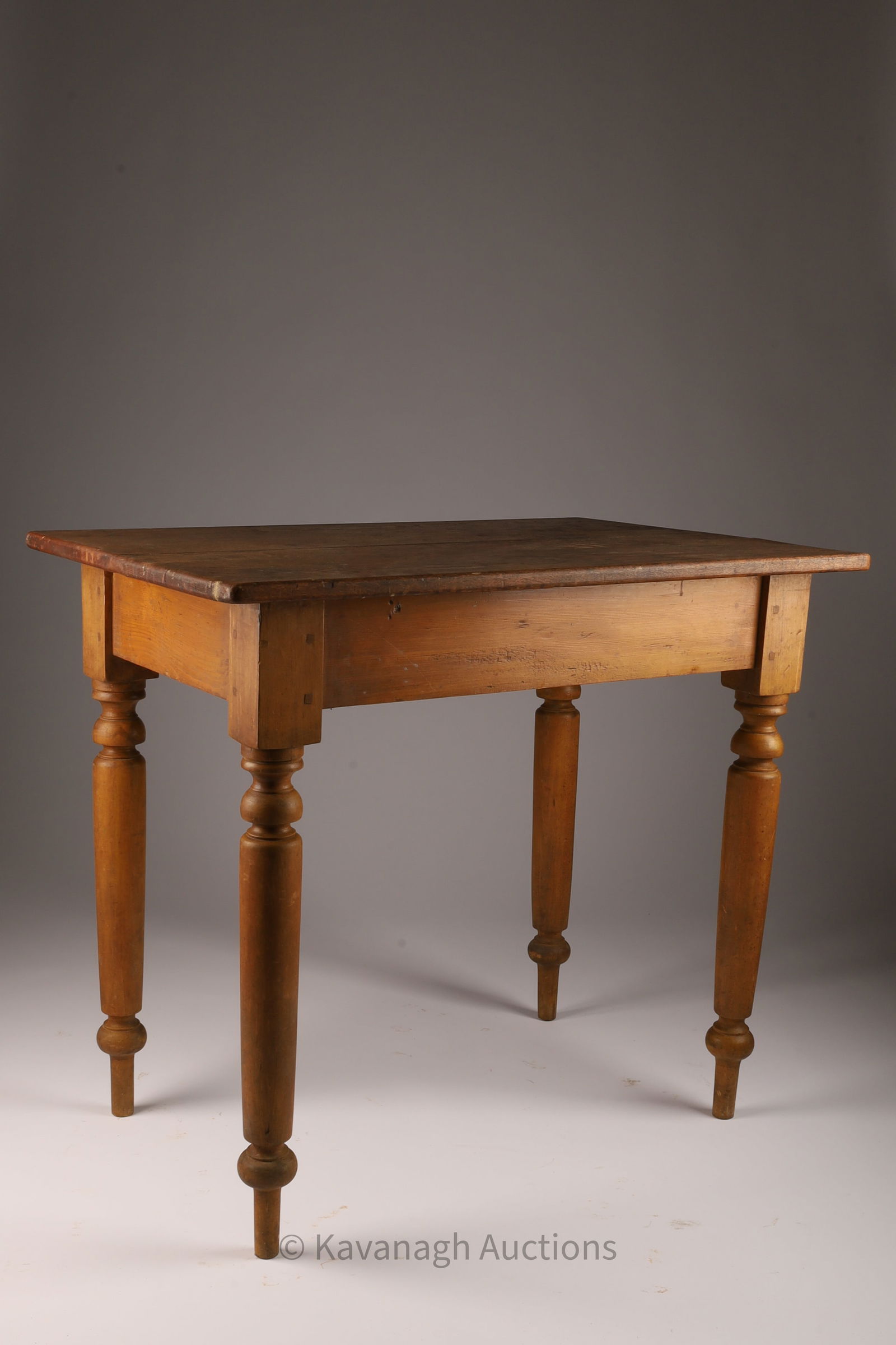 Antique Victorian Pine Farmhouse Kitchen Table (1 of 8)