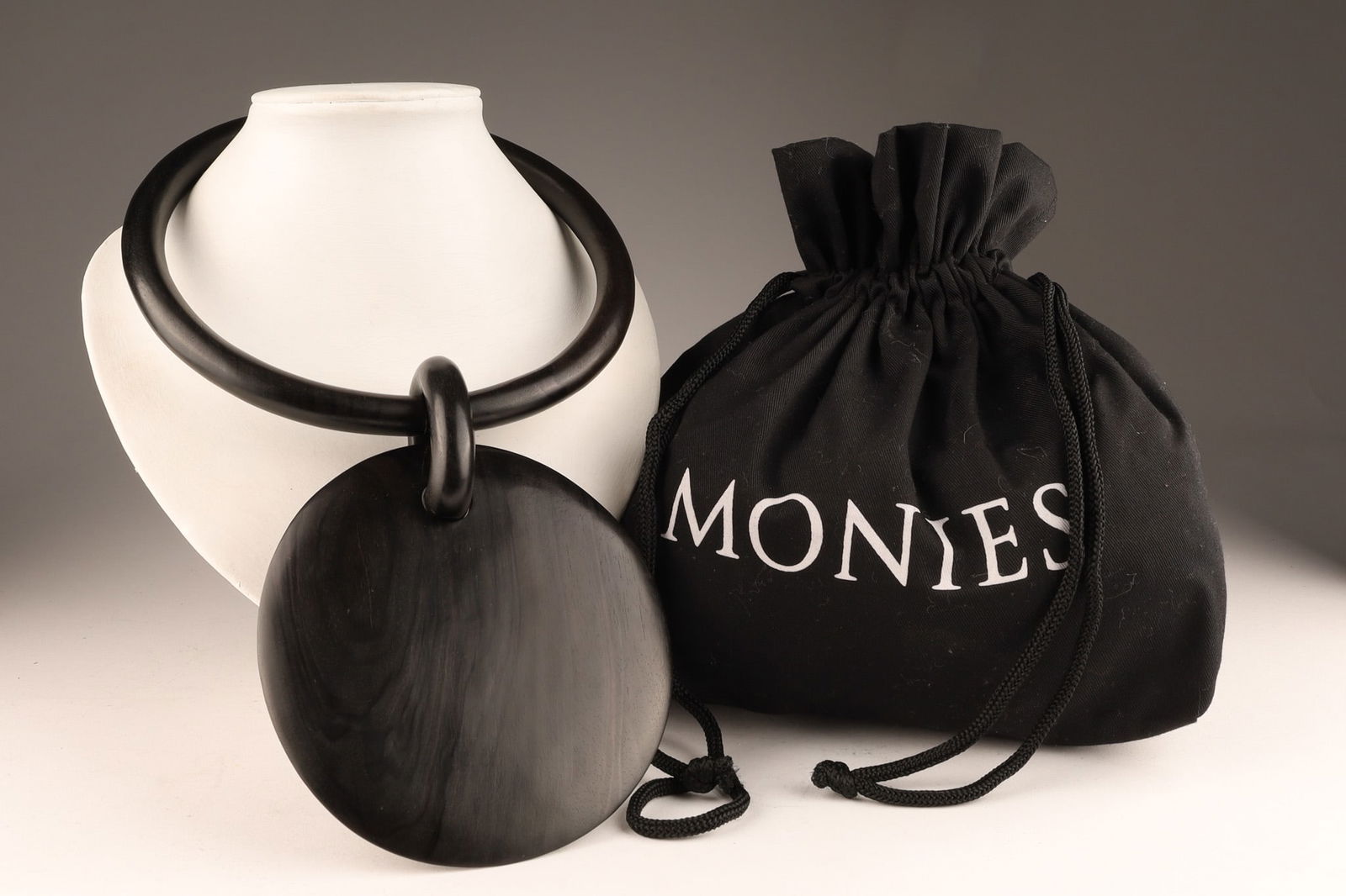 Monies Denmark Ebony Wood Statement Necklace (1 of 6)