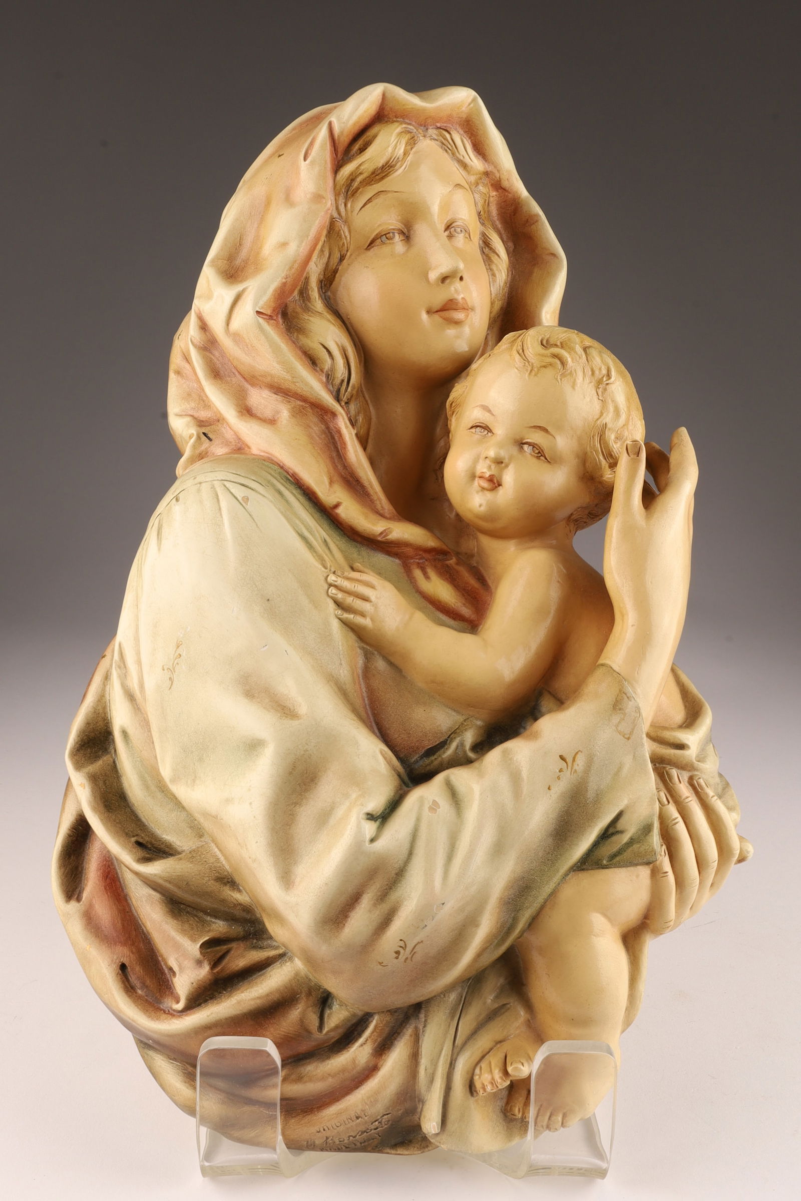 Large Madonna Child Plaque Antonio Borsato Italy (1 of 7)