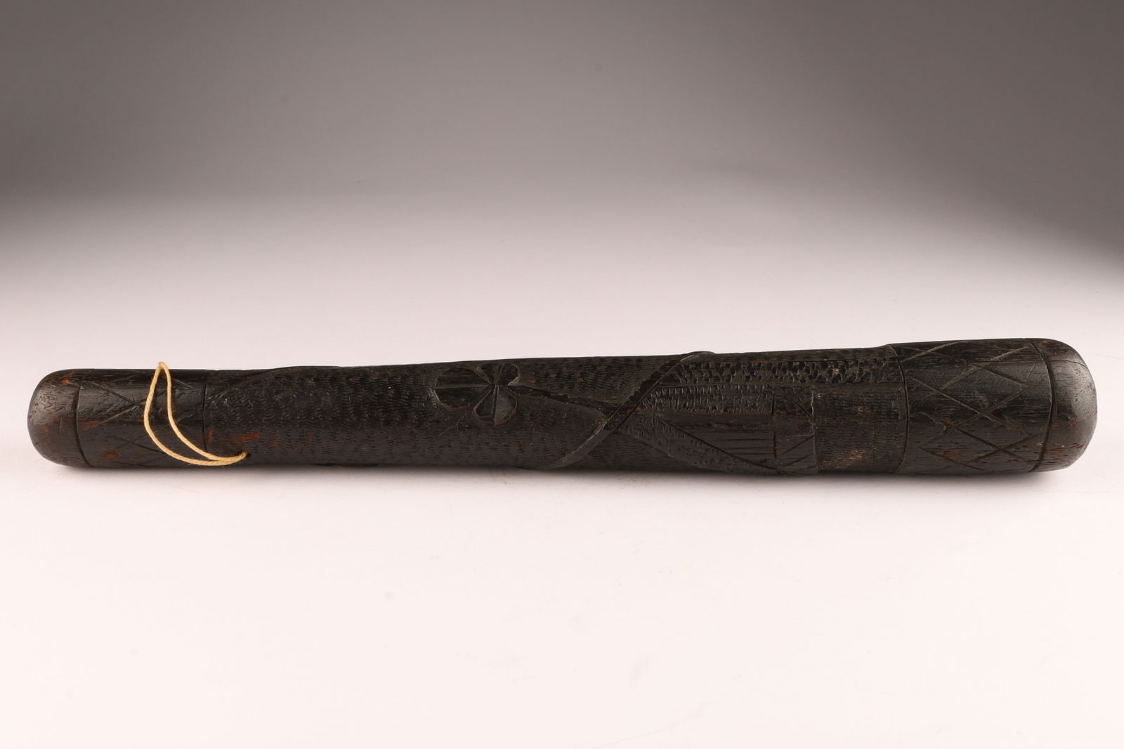 Antique Irish Bog Carved Oak Police Billy Club: Antique Irish Bog Carved Oak Police Billy Club / Truncheon. 14 inches L. Carved with clovers and geometric patterns.