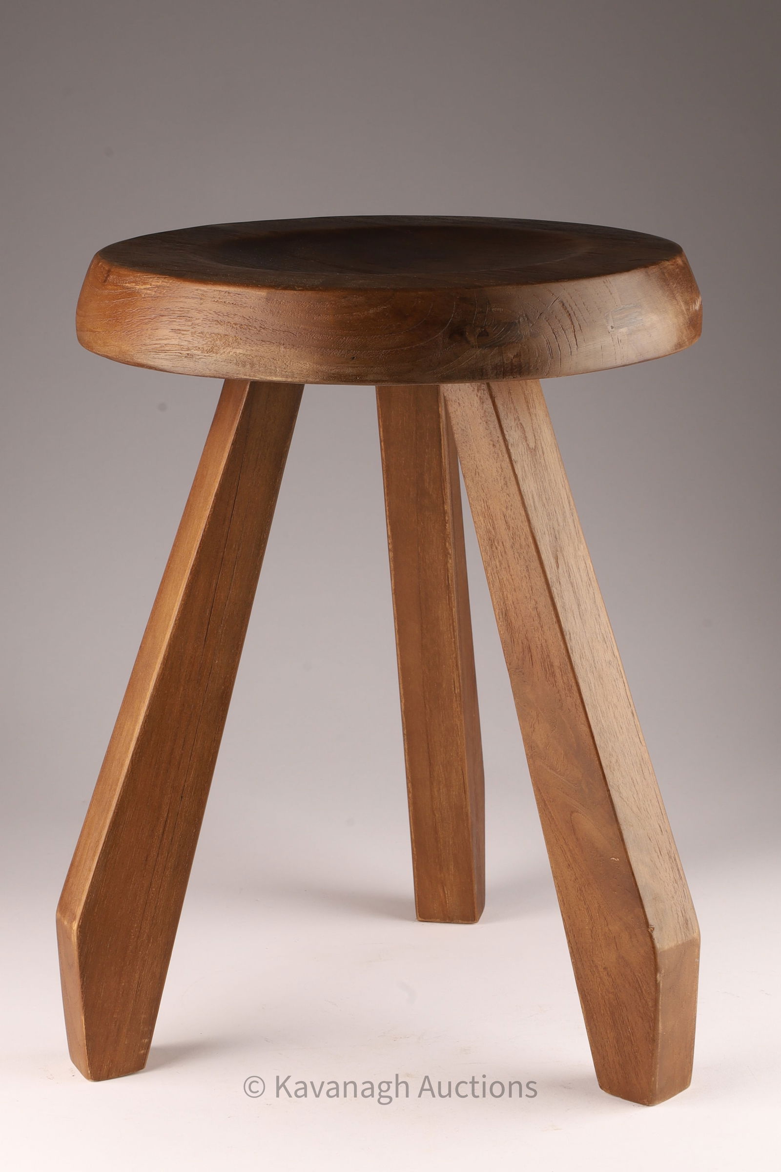 Charlotte Perriand Style Meleze Sandoz Teak Stool (1 of 4)