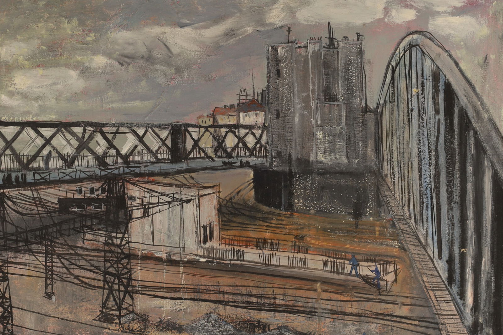 MCM Buffet Style Urban Landscape Painting Chalaud (1 of 6)