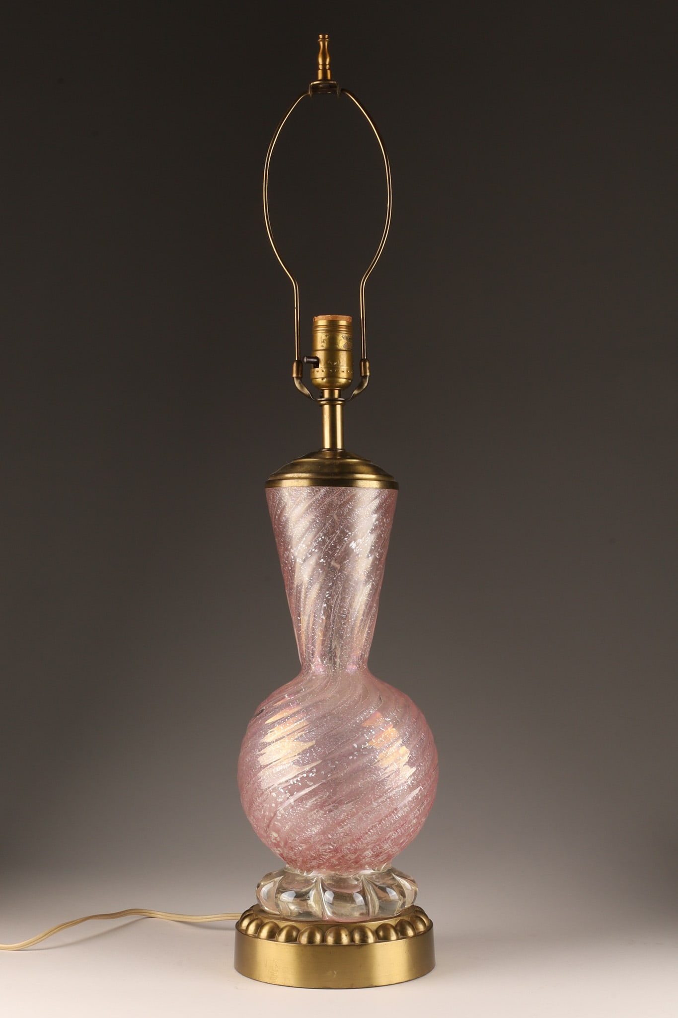 Barovier Toso Murano Italian Art Glass Silver Lamp (1 of 4)