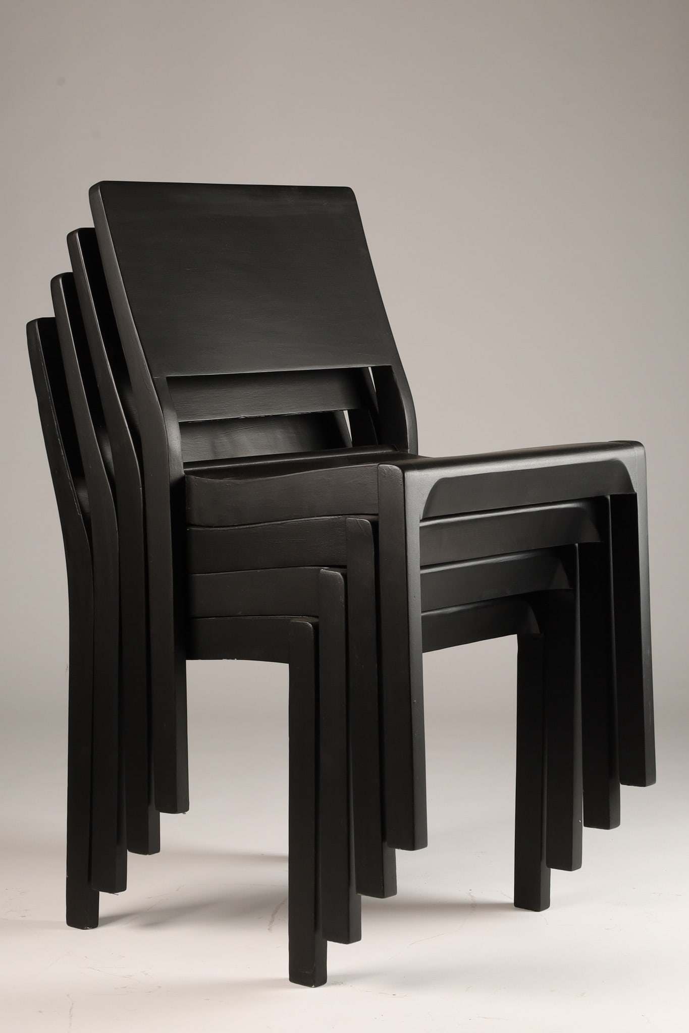 Set 4 Finmar Alvar Aalto 611 Stacking Chairs 1930s (1 of 5)