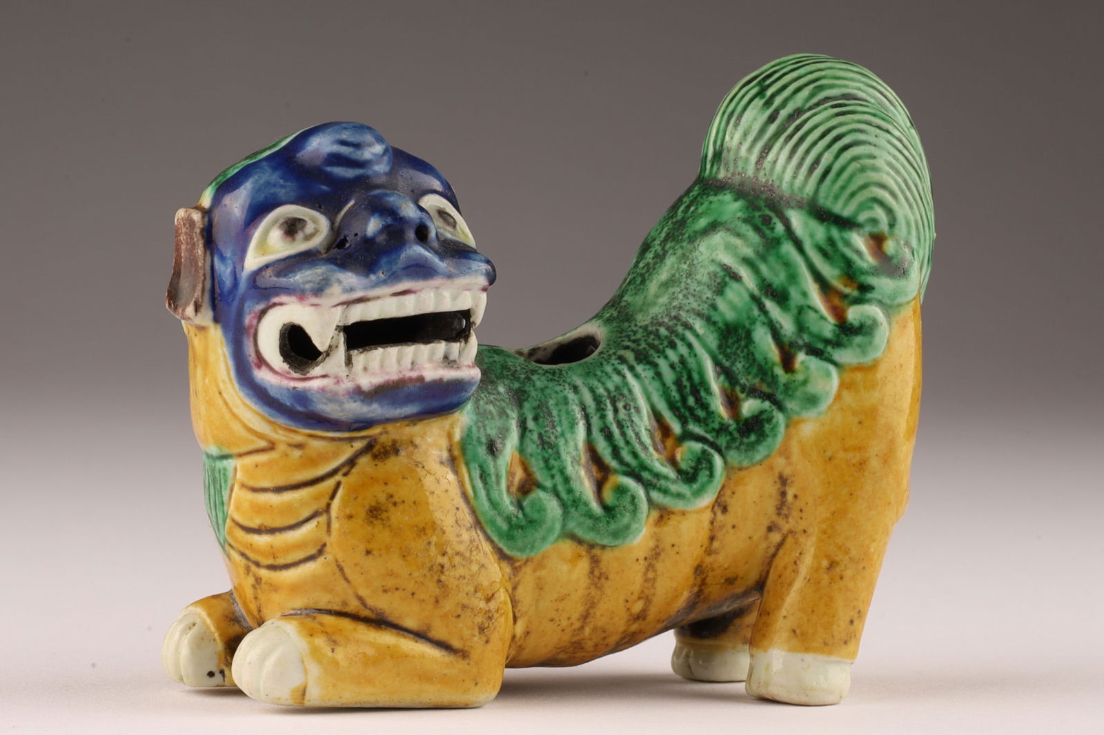 Antique Chinese Polychrome Glaze Foo Lion / Dog (1 of 7)