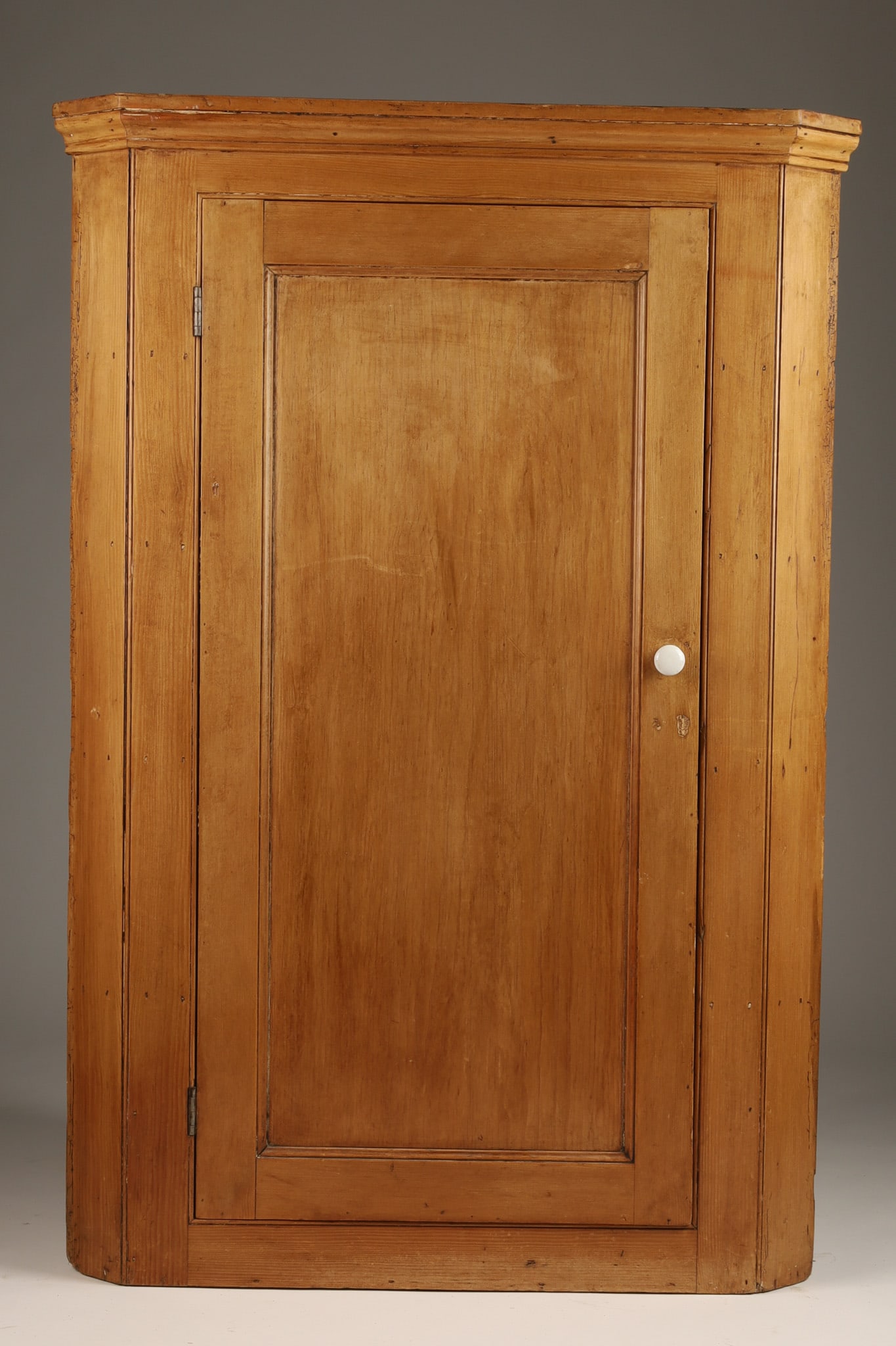 Antique Pine Country Corner Cupboard Cabinet (1 of 8)
