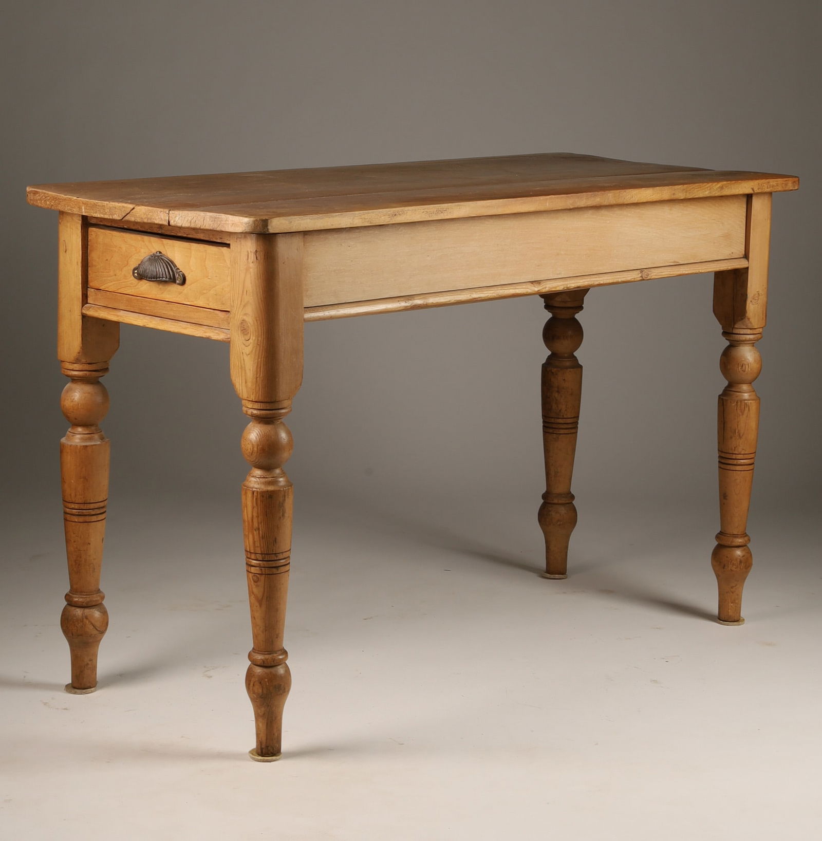 Antique Pine Single Drawer Kitchen Work Table (1 of 8)