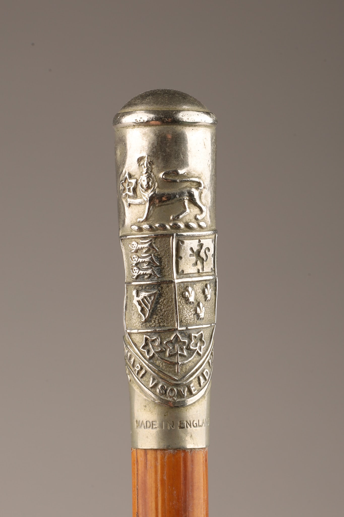 Canadian Military Rattan Silver Swagger Stick Cane (1 of 5)