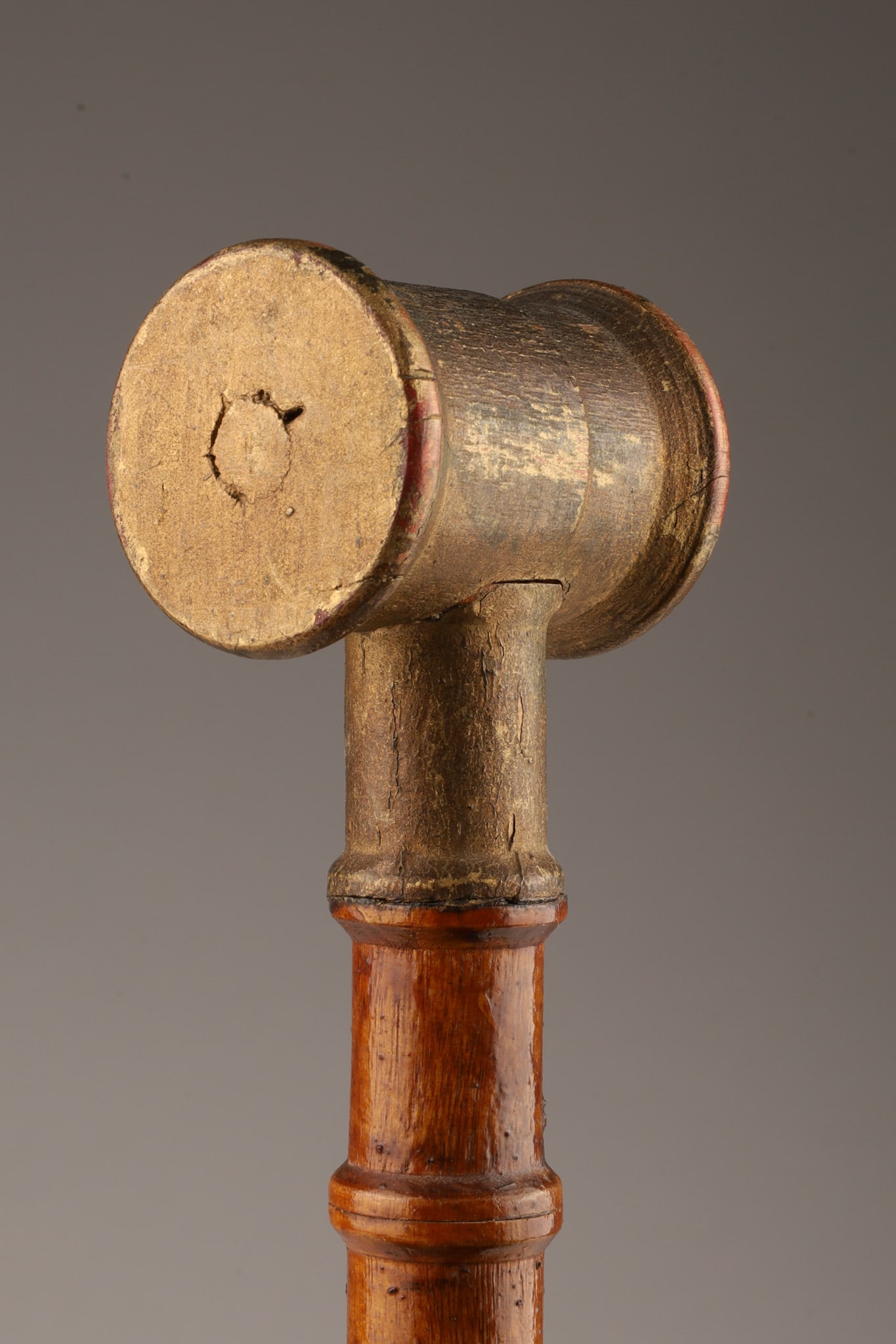 Antique Primitive Thread Spool Cane Walking Stick (1 of 5)