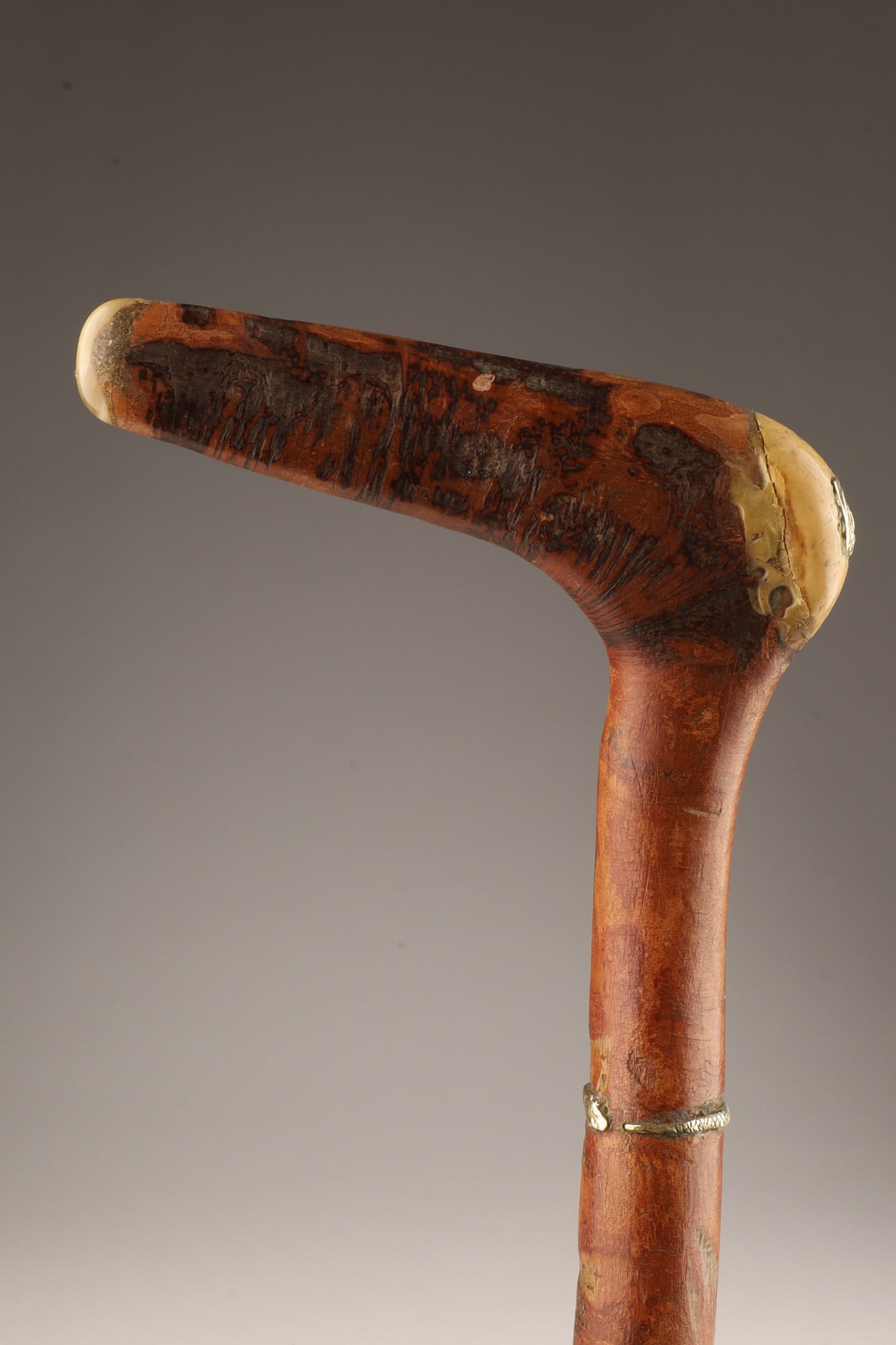 Antique Folk Art Gold Snake Walking Stick Cane (1 of 7)