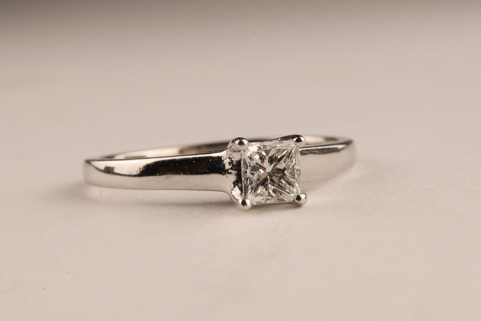 14K White Gold Diamond Solitaire Engagement Ring (1 of 5)