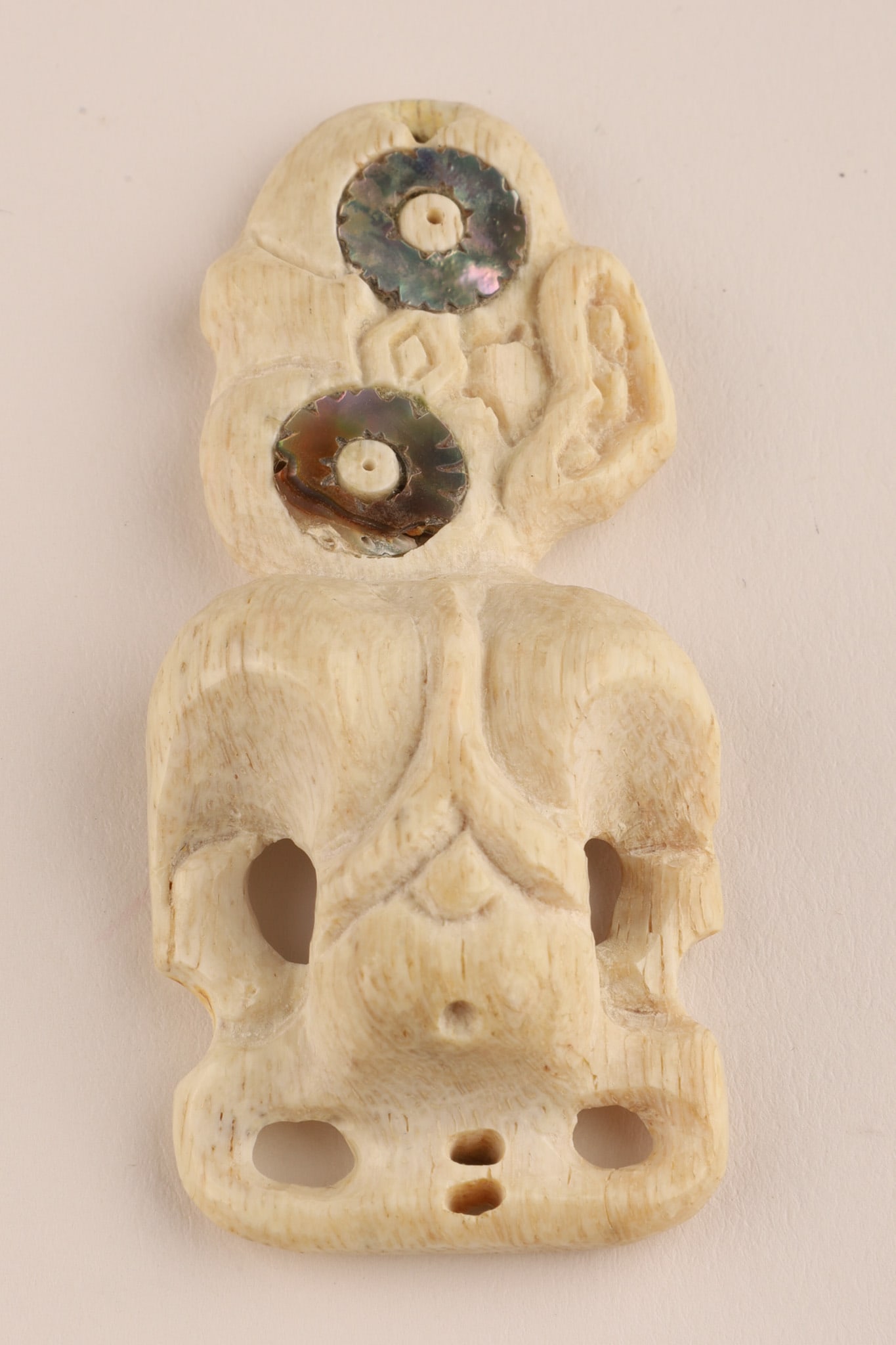 Maori Carved Pendant Figure of Hei Tiki (1 of 3)