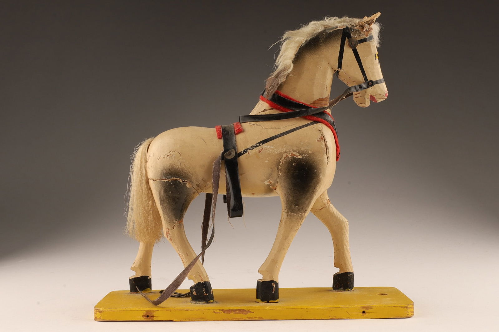 Folk Art Carved Wood German Pull Toy Horse (1 of 7)