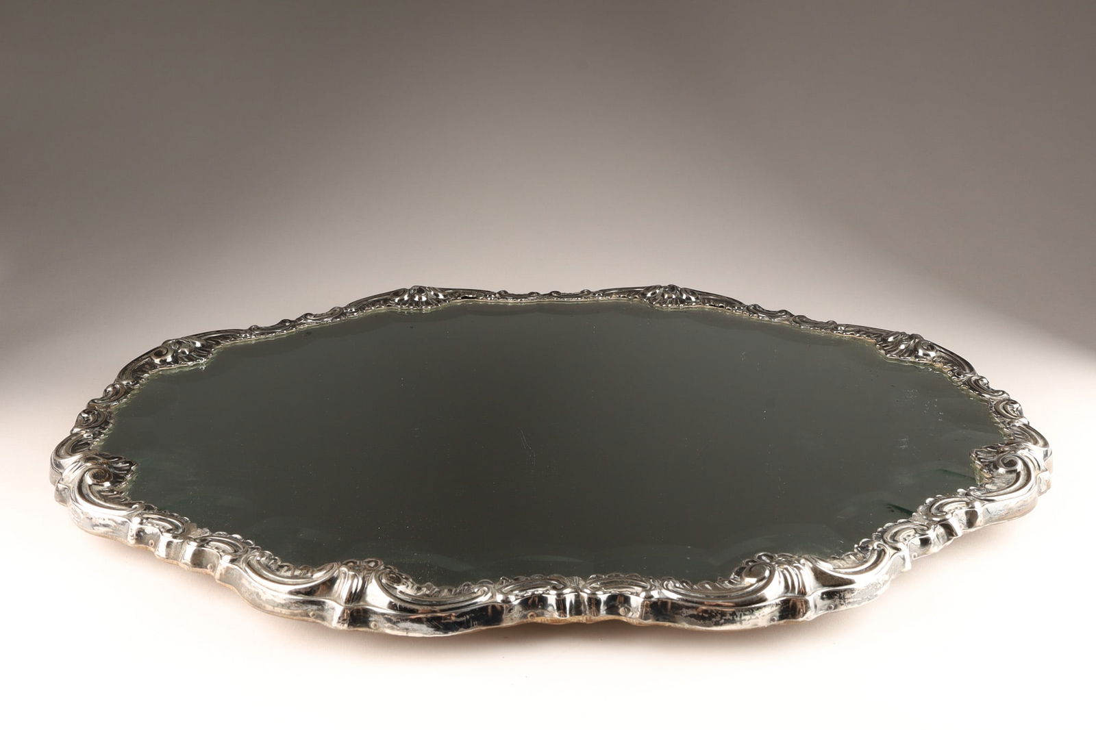 Peruvian Sterling Silver Large Mirror Plateau Tray (1 of 5)