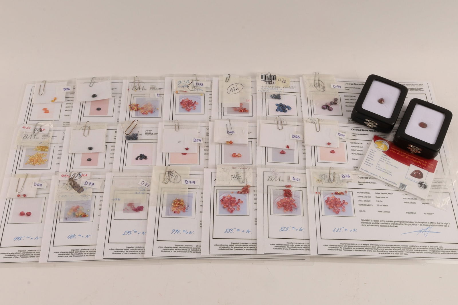 Very Large Mixed Lot Graded Sapphires Rubies Gems (1 of 7)