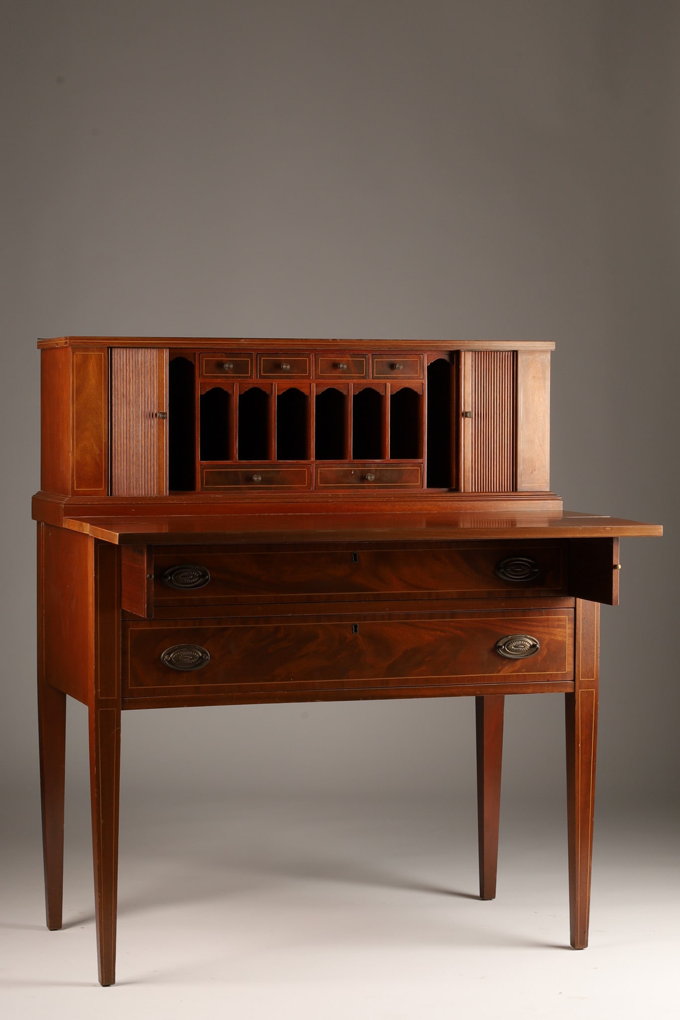Federal Style Mahogany Tambour Writing Desk (1 of 7)