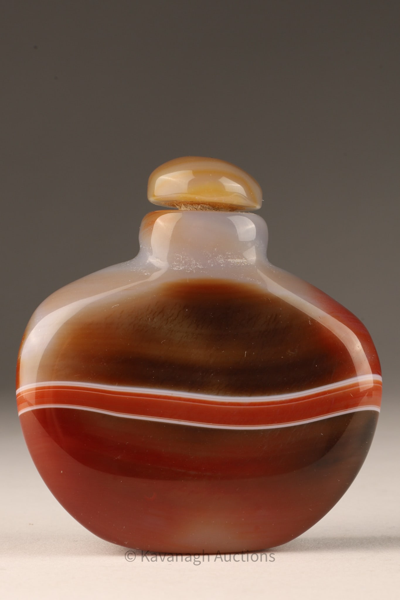 Chinese Banded Agate Snuff Bottle (1 of 8)
