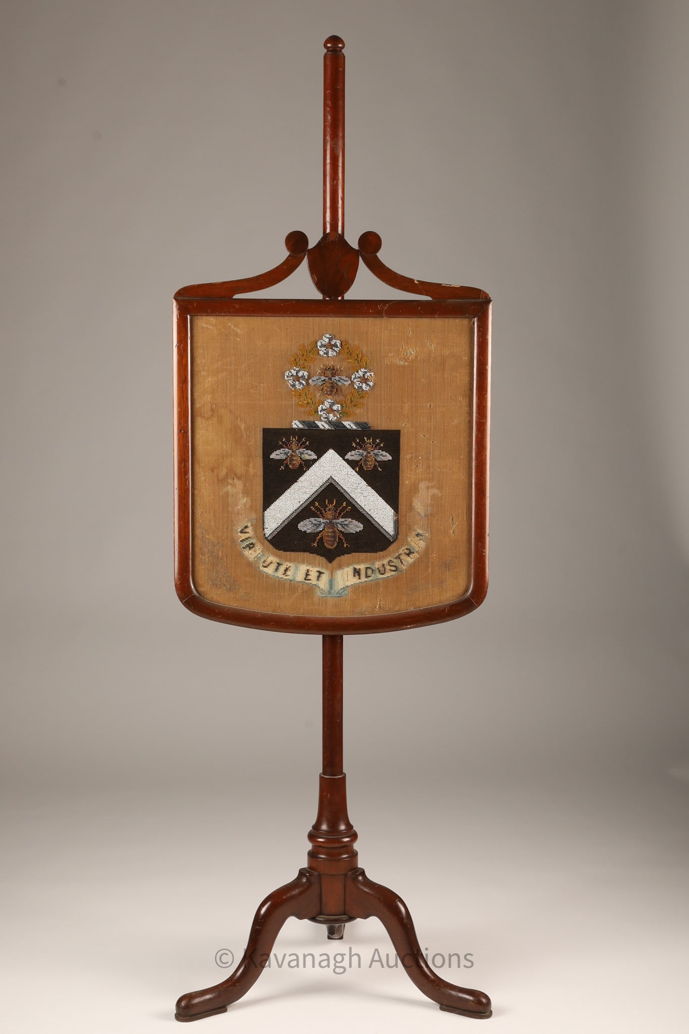 Antique Beaded Bees Armorial Fireplace Shield (1 of 8)