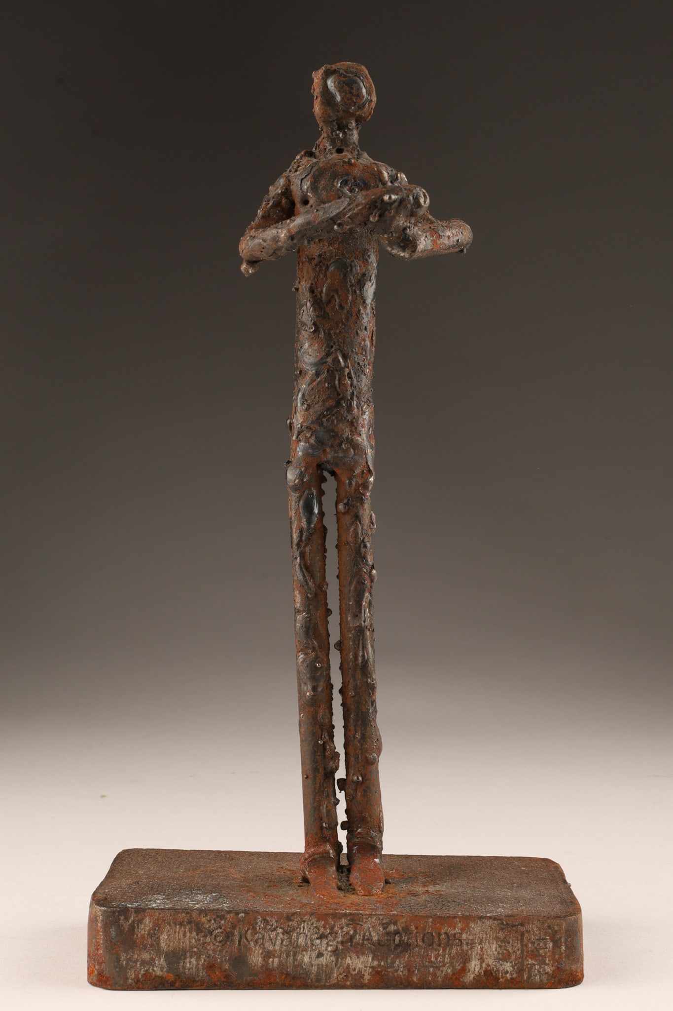 Brutalist Modernist Iron Sculpture / Male Figure (1 of 6)