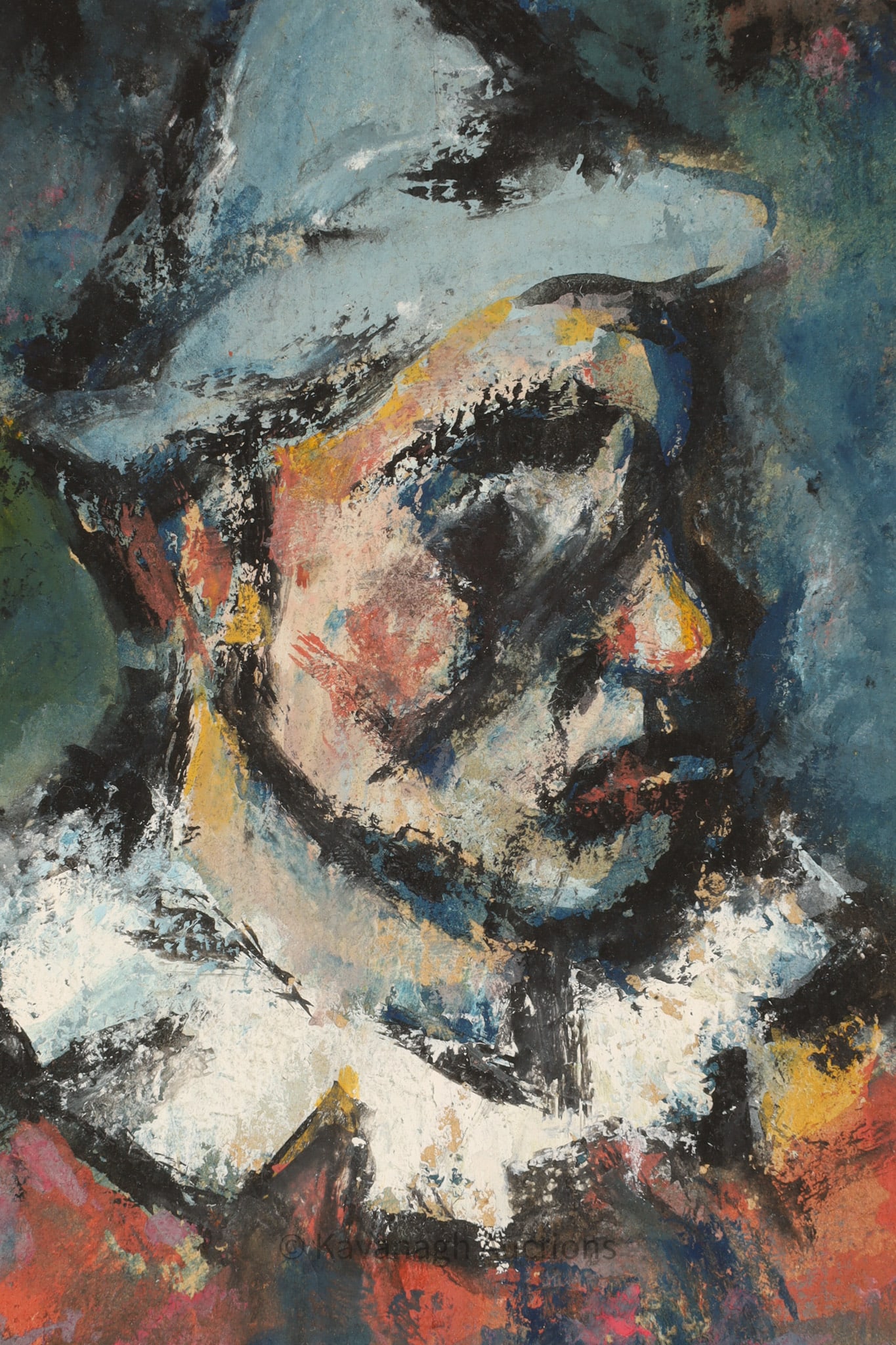 Attr. Georges Rouault (1871-1958) Clown Painting (1 of 5)