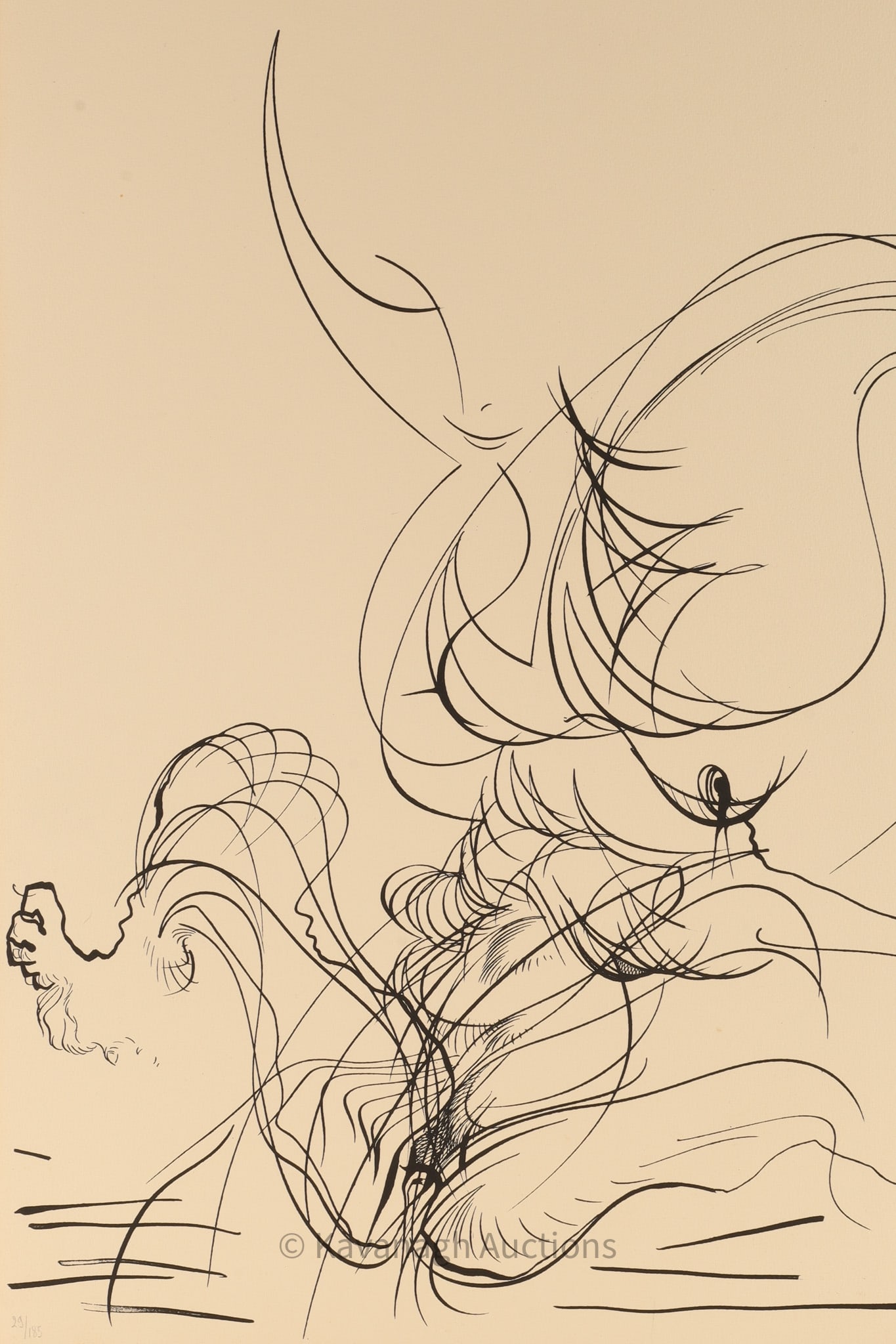 Raymond Moretti Signed Lithograph Female Body (1 of 6)