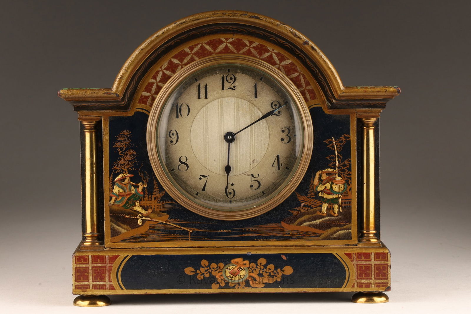 Antique Chinoiserie Mantle Clock / Buren Movement (1 of 9)