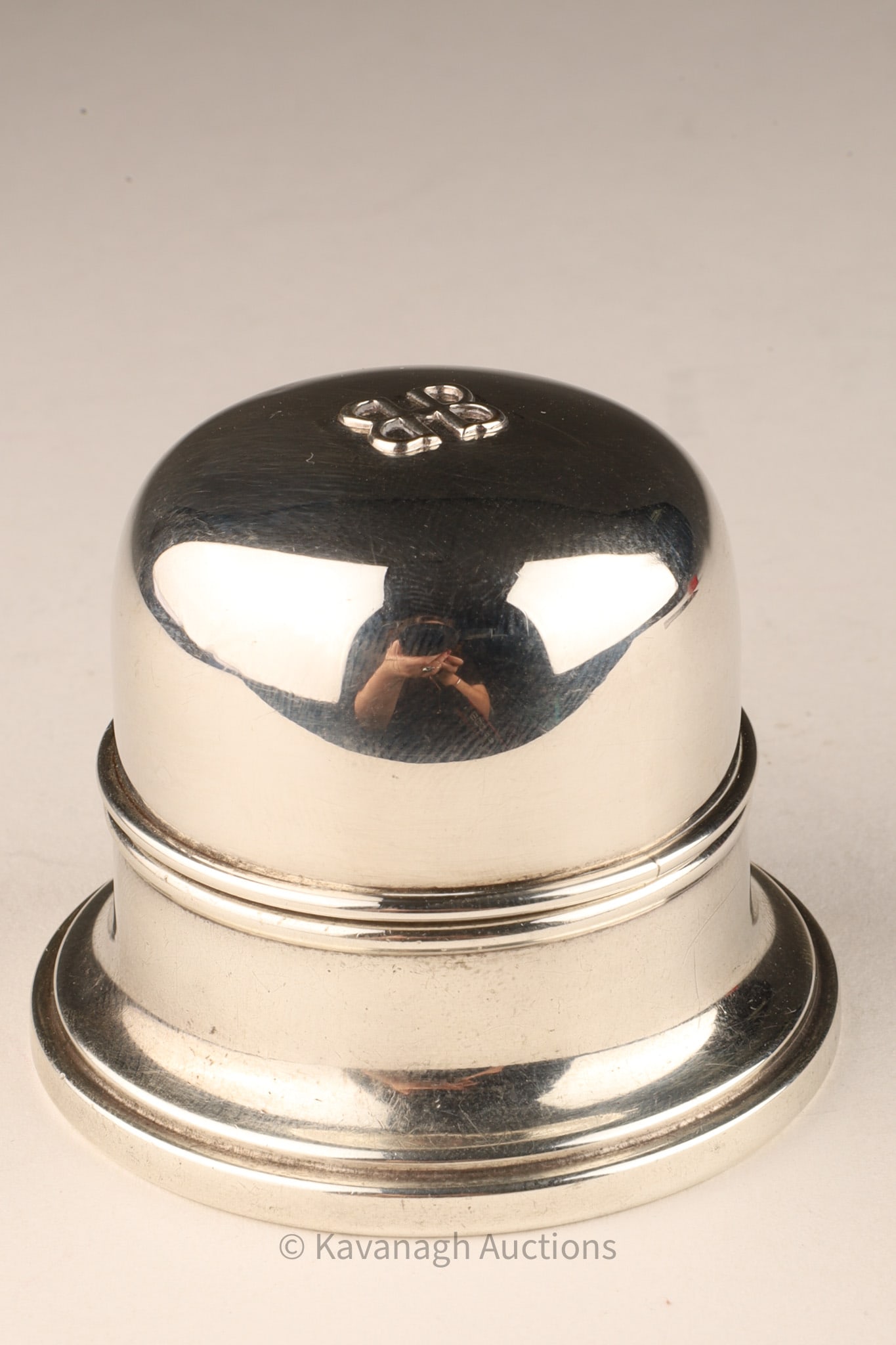 Birks Sterling Silver Double B Bell Domed Ring Box (1 of 6)