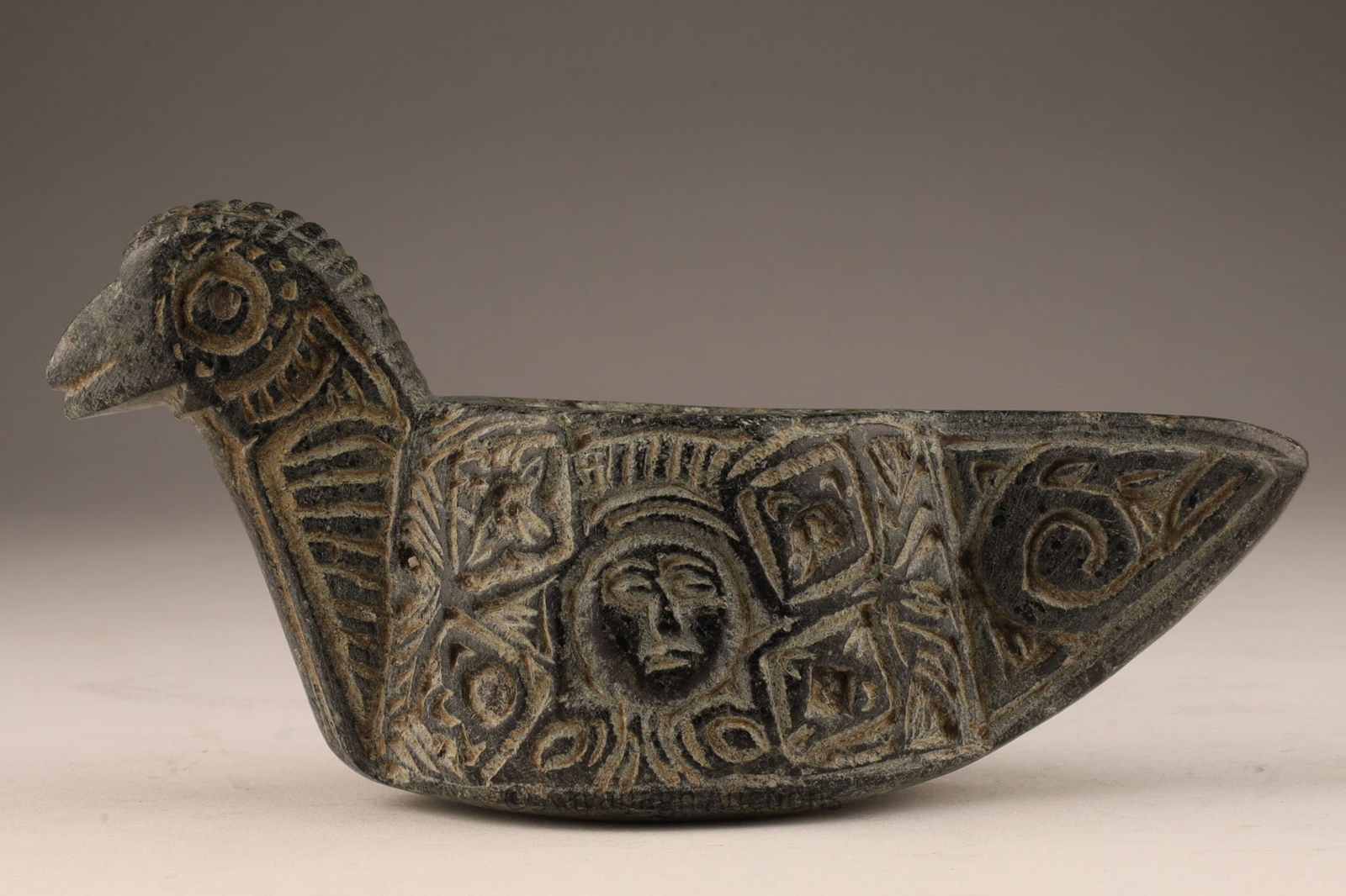 Carved Bird Middle Eastern Style Stone Oil Lamp (1 of 6)