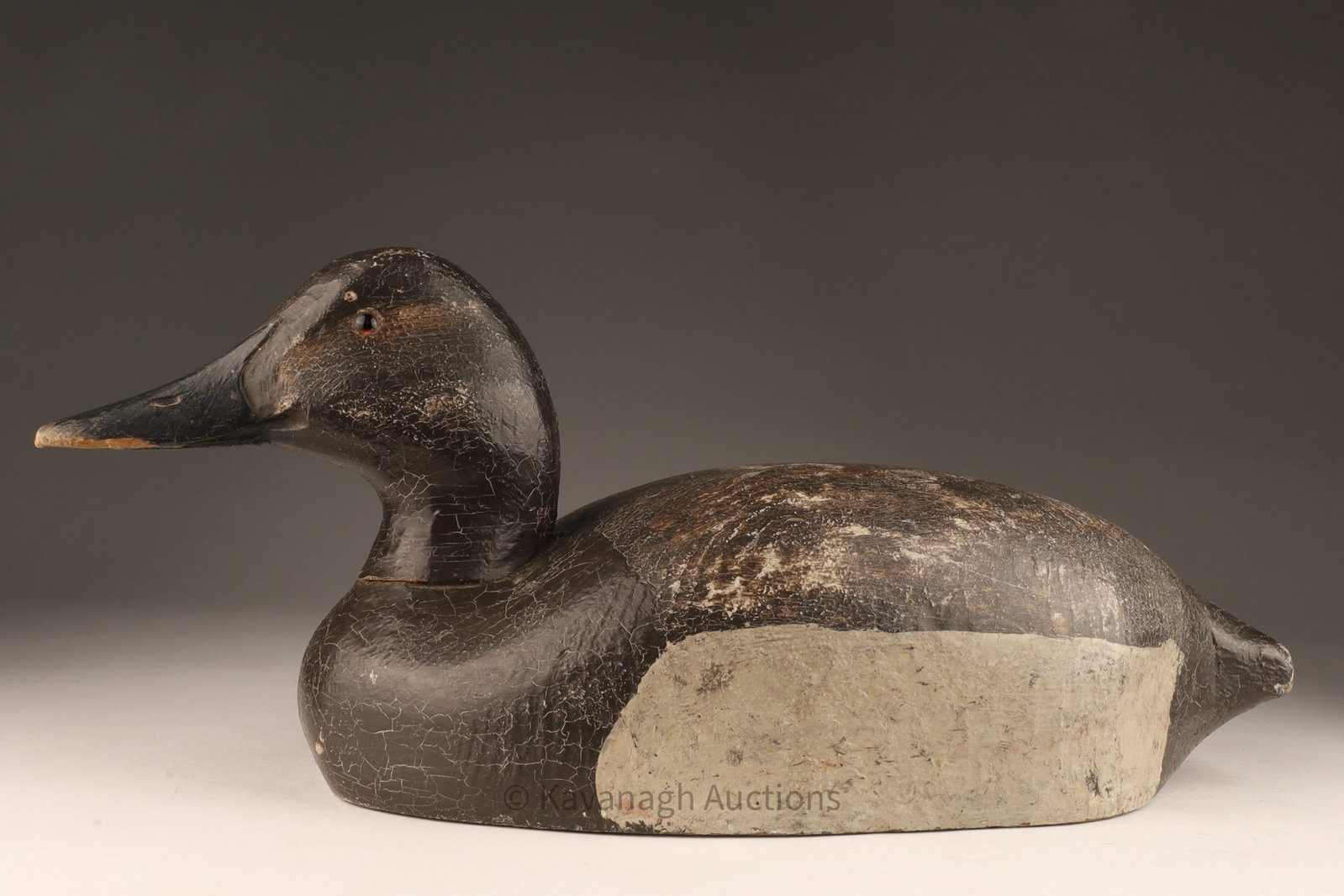 Ontario Canvas Back Carved Duck Decoy: Ontario Canvas Back Carved Duck Decoy. 15 inches L x 6.5 W x 6 H.