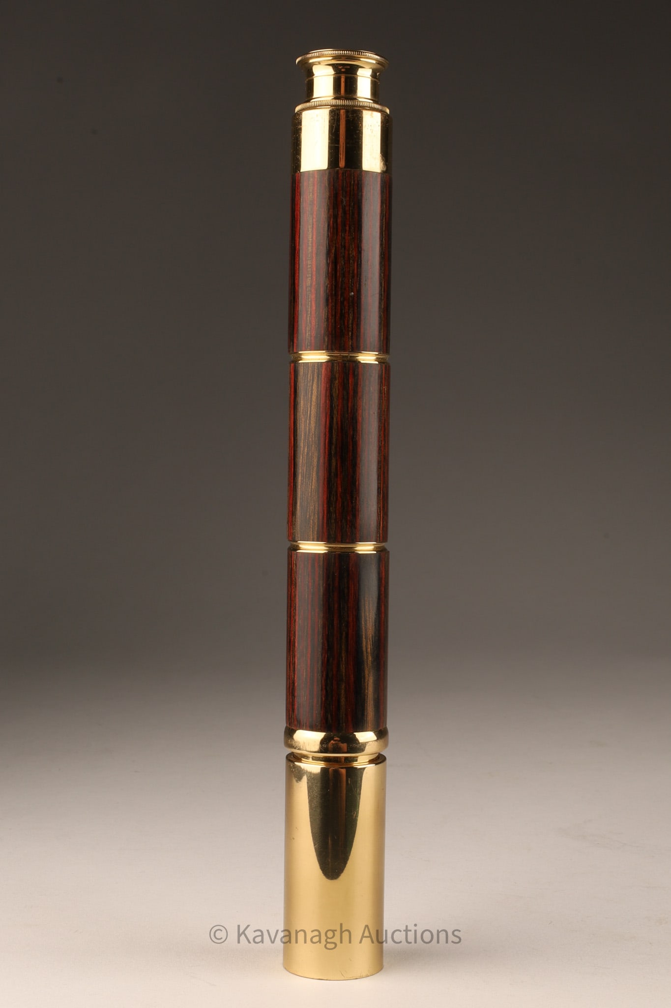 Van Cort Brass and Rosewood Hand Held Telescope (1 of 5)