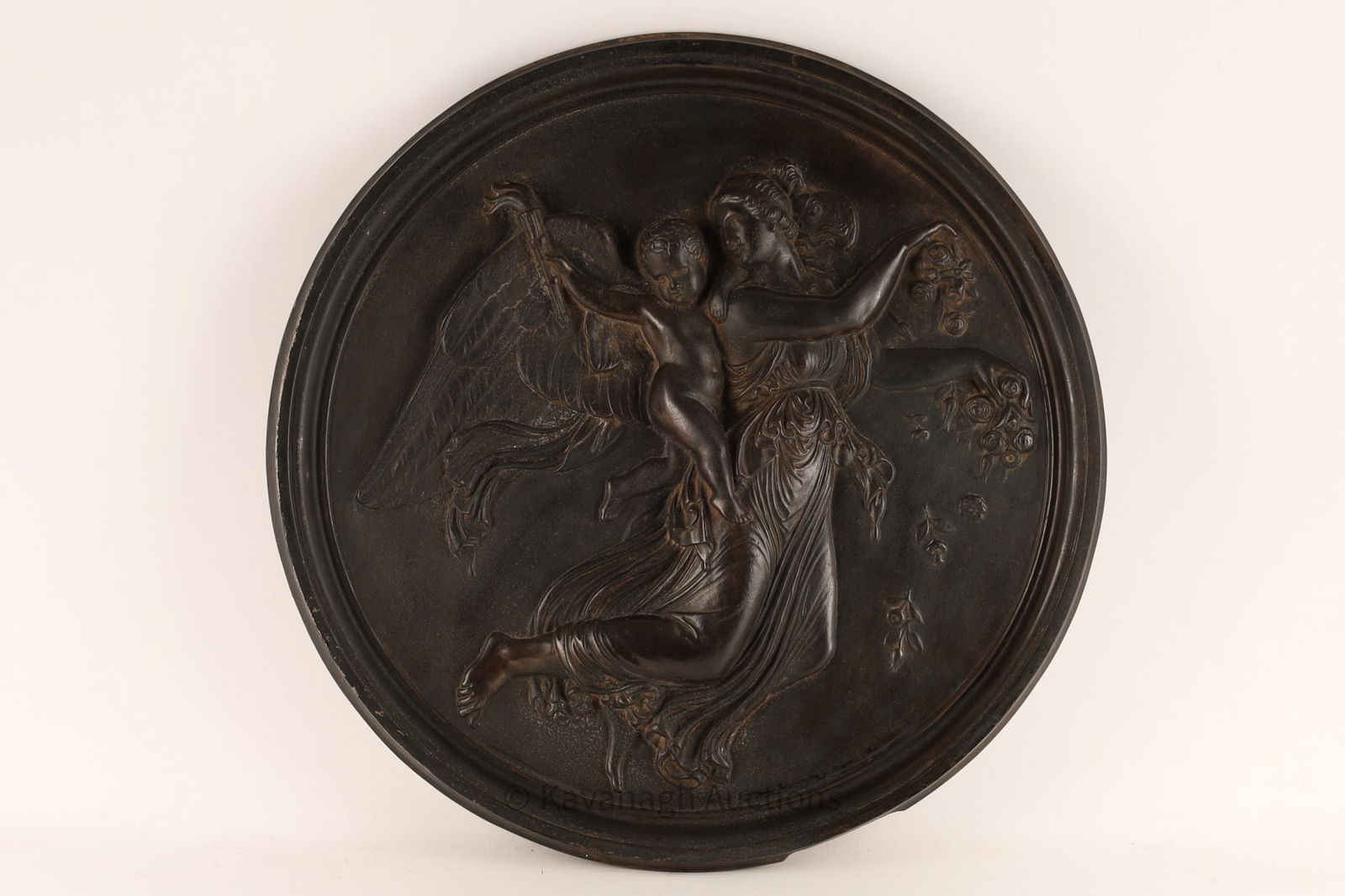 Antique Cast Iron Allegory Wall Plaque Aurora (1 of 8)