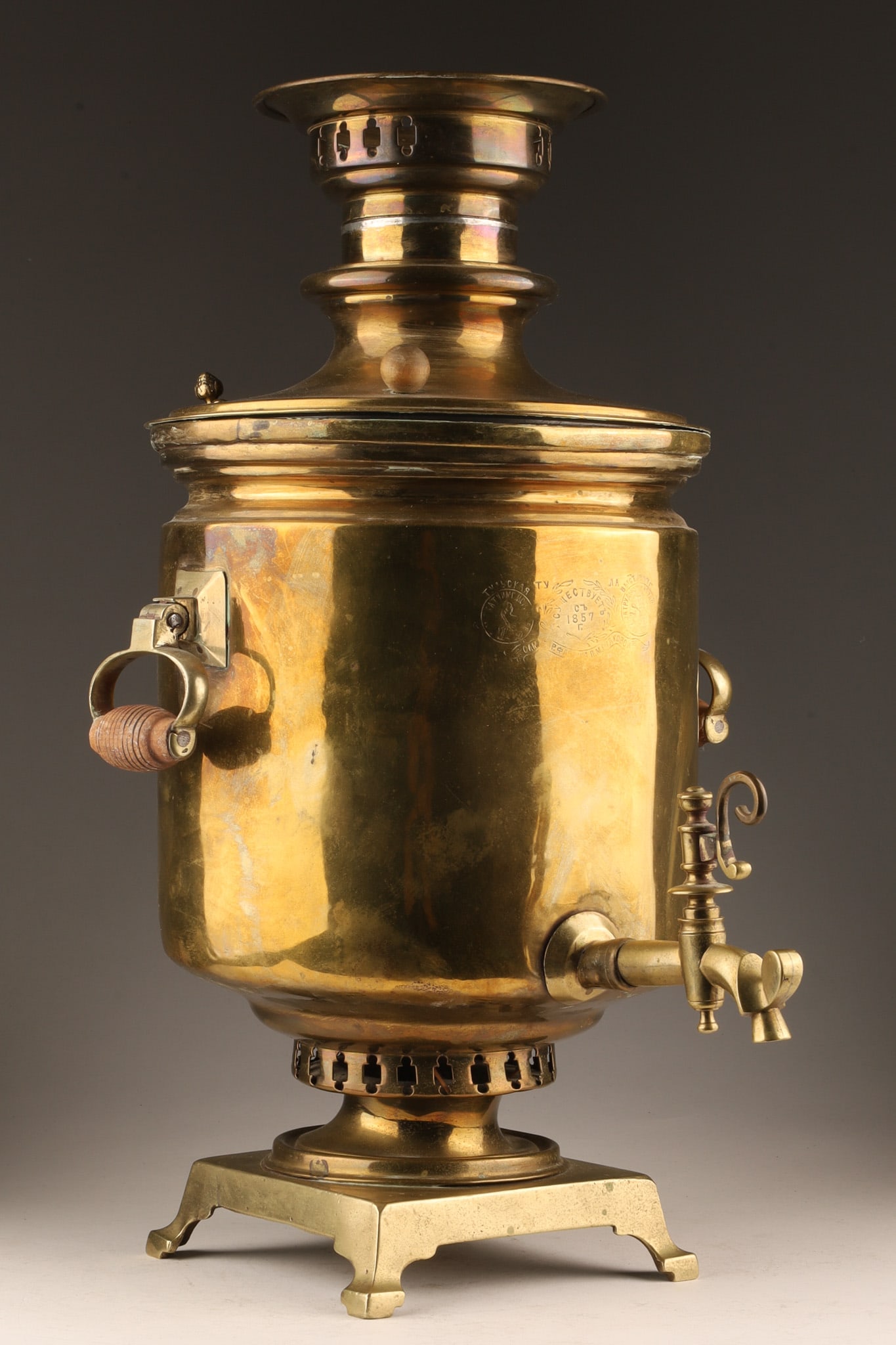 Antique Russian Large Brass Samovar Urn (1 of 8)
