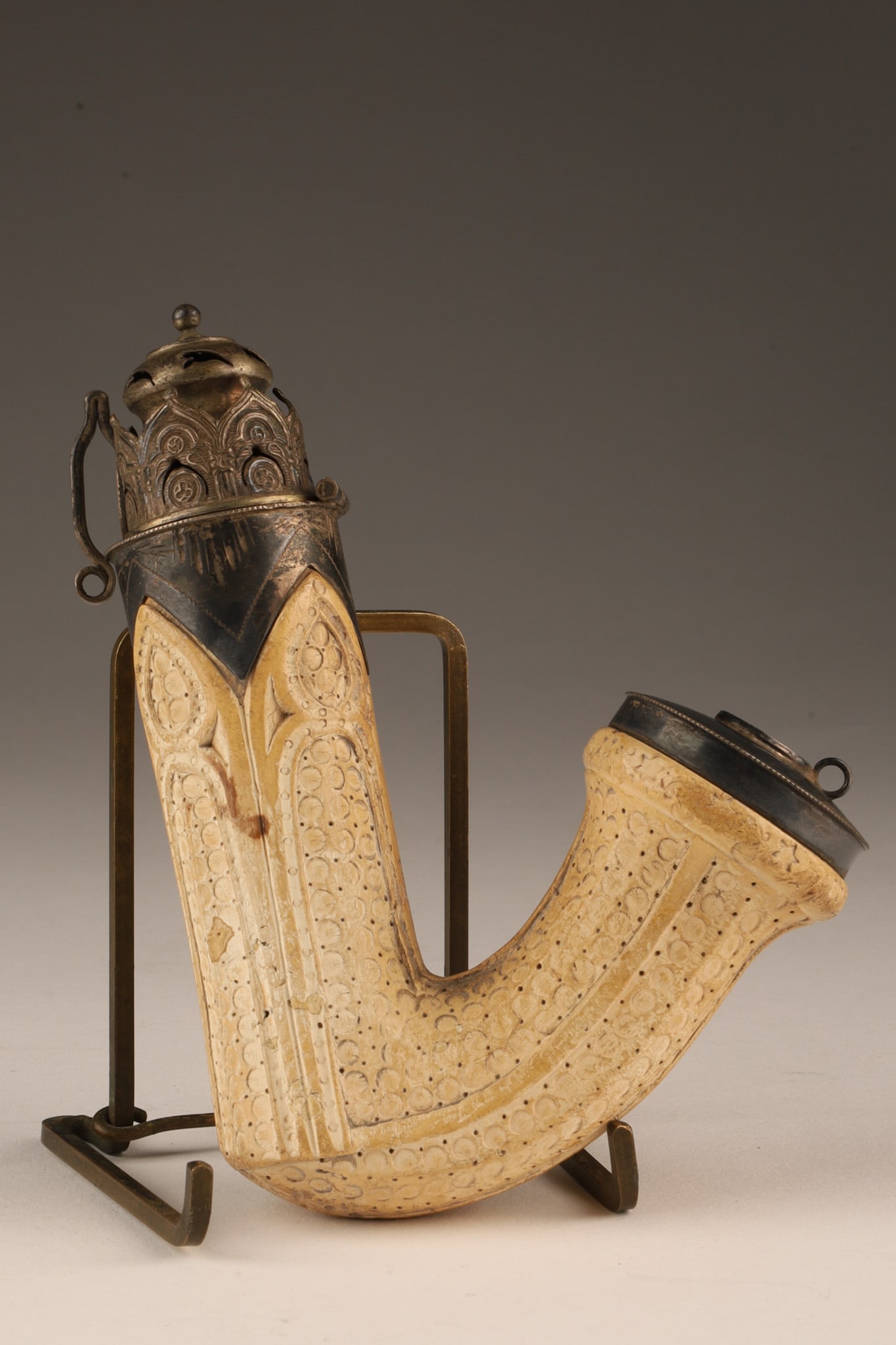 Antique Austrian Meerschaum and Silver Pipe (1 of 9)