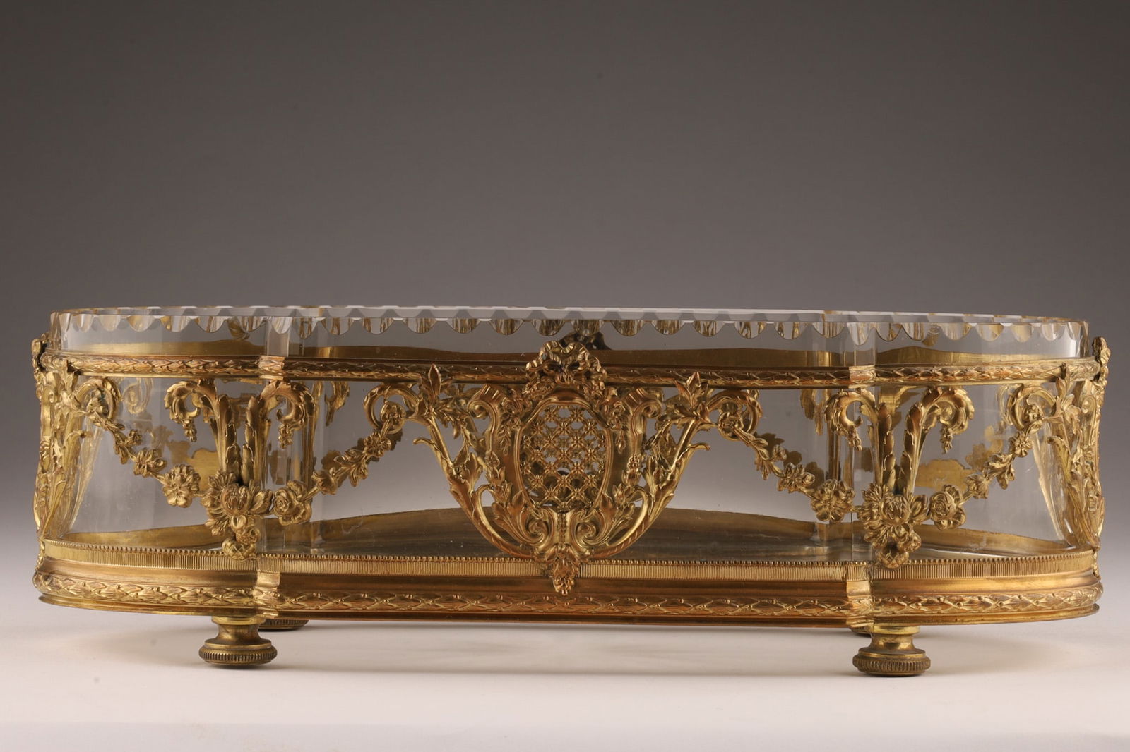 French Empire Centrepiece Bowl Ormolu Cage (1 of 9)