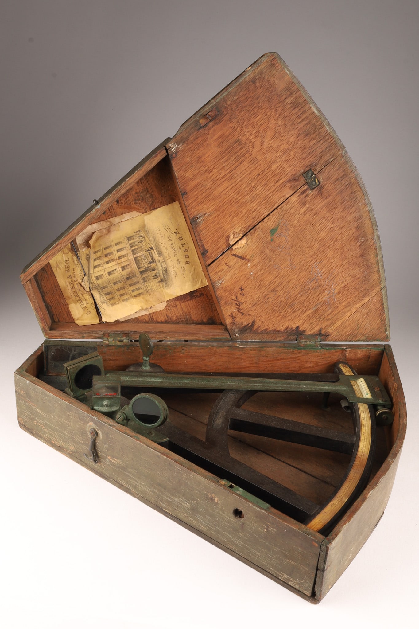 Antique Ebony and Brass Sextant S Thaxter Son (1 of 11)