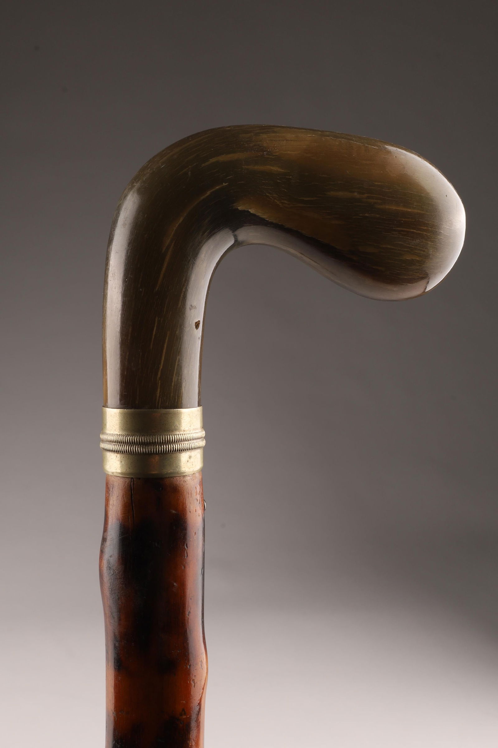 Antique Horn and Thornwood Walking Stick Cane (1 of 8)