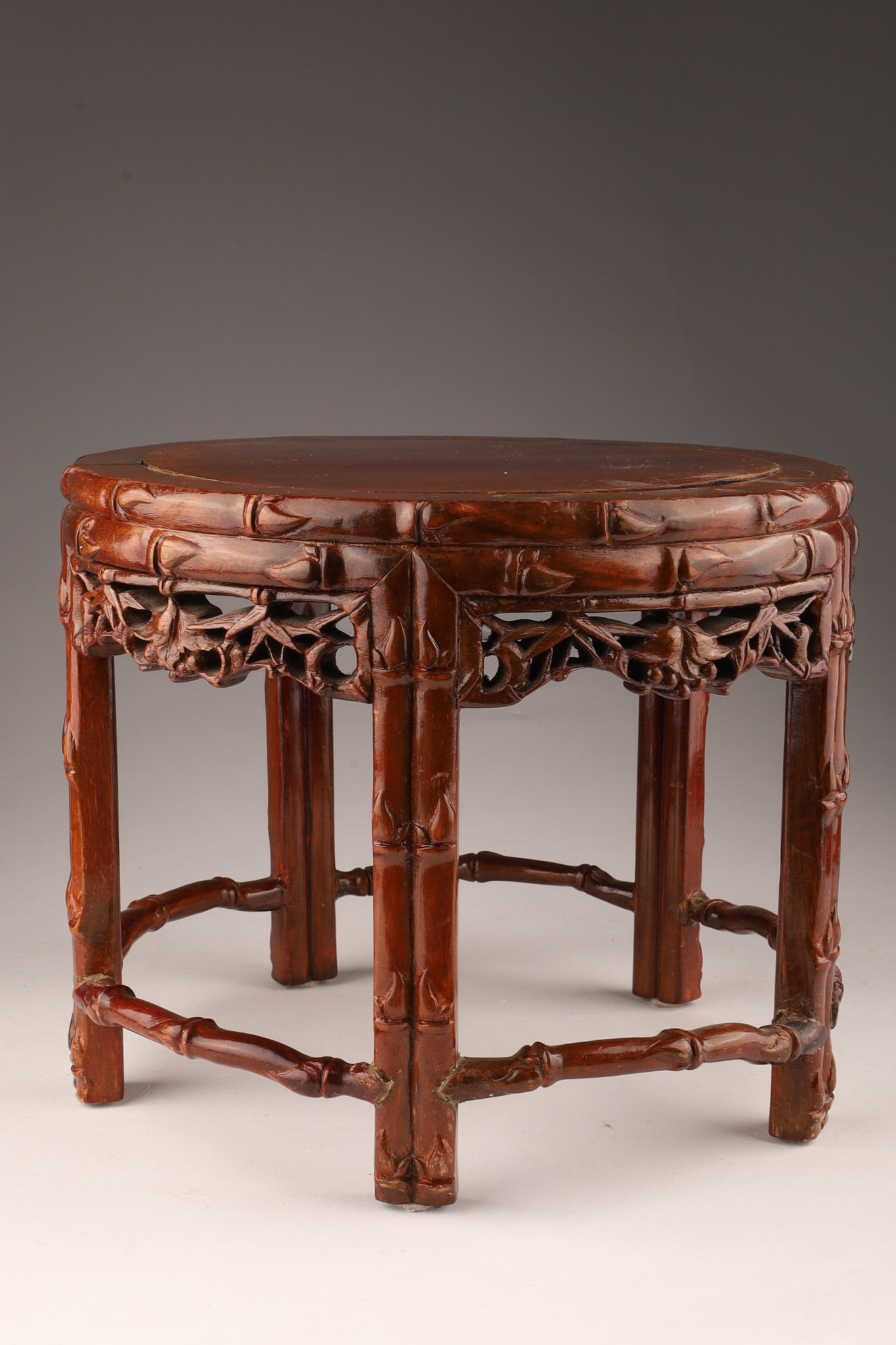 Antique Chinese Carved Small Round Display Stand (1 of 7)